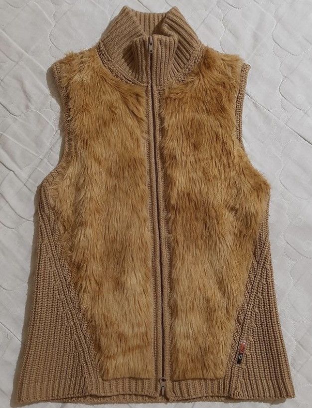 image of Archival Clothing x Beauty Beast Vintage Fur Foxy Hooded Vest Ifsixwasnine Lgb Style in Orange (Siz