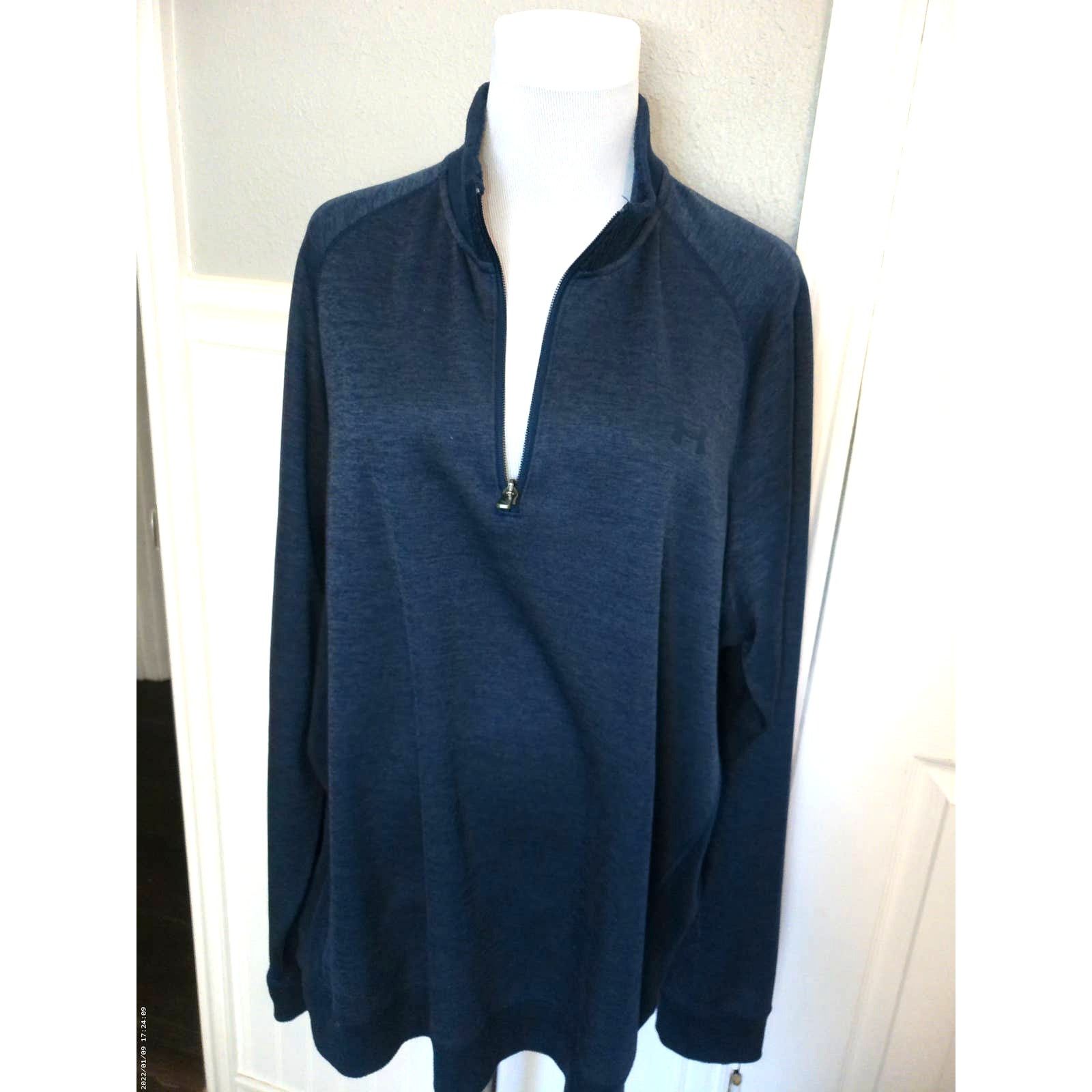 Under Armour Under Armour Sweater Navy Cold Gear 1/4 Zip Mens 2XL Size US XXL / EU 58 / 5 - 2 Thumbnail