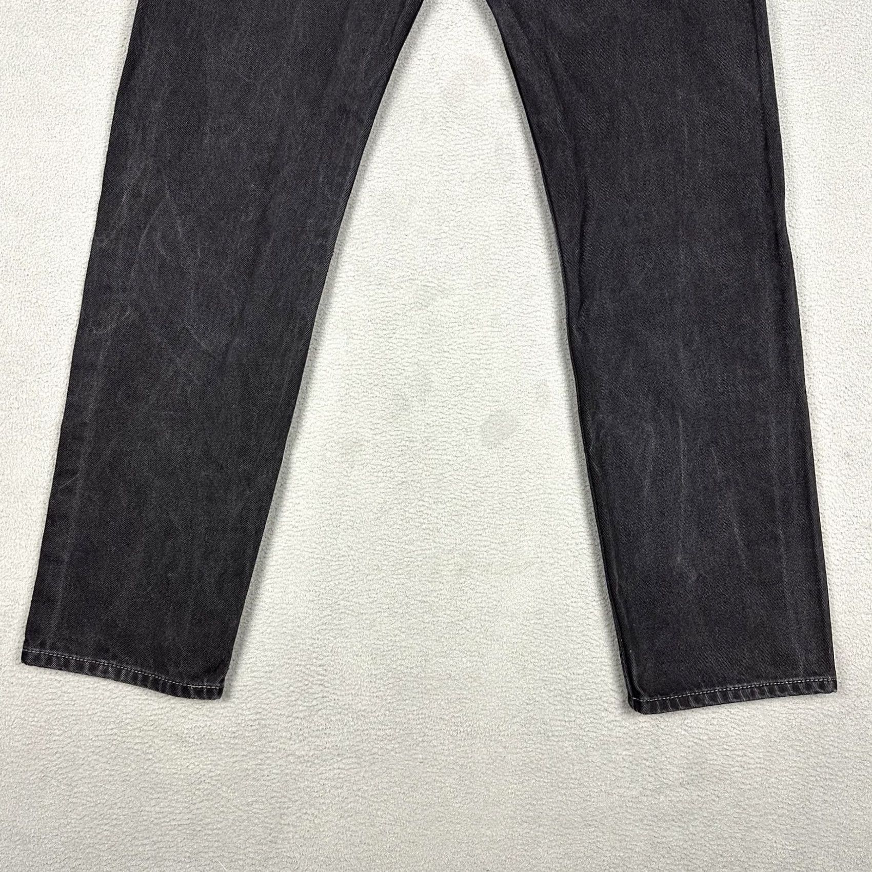 Levi's Levis 505 Regular Straight Jeans Mens 33x34 (Fits 31x31.5) Black Denim EUC Size US 33 - 6 Thumbnail