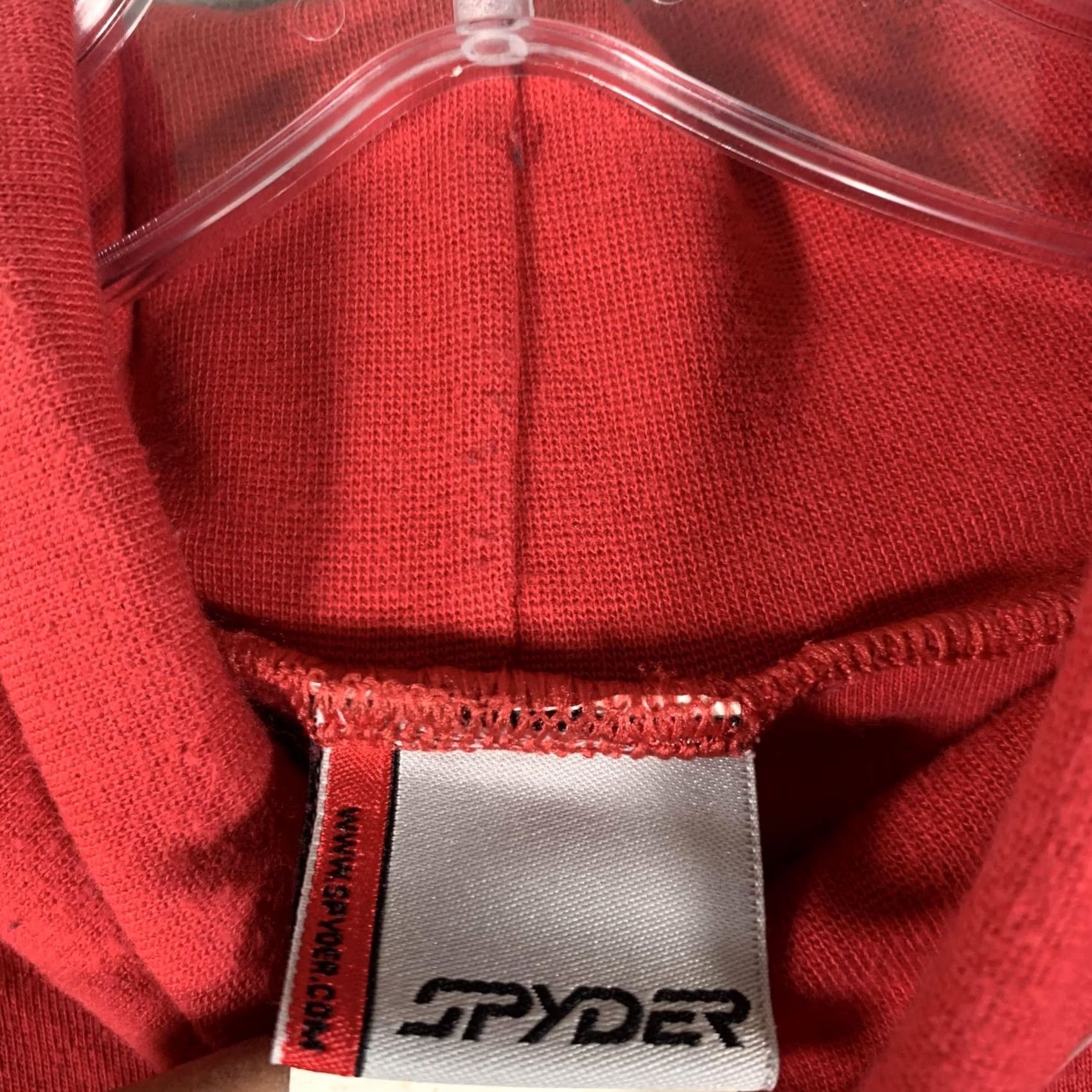 Spyder Spyder Shirt Mens L Red Mock Neck Long Sleeve Stripe Logo Stretch Athletic Size US L / EU 52-54 / 3 - 5 Thumbnail