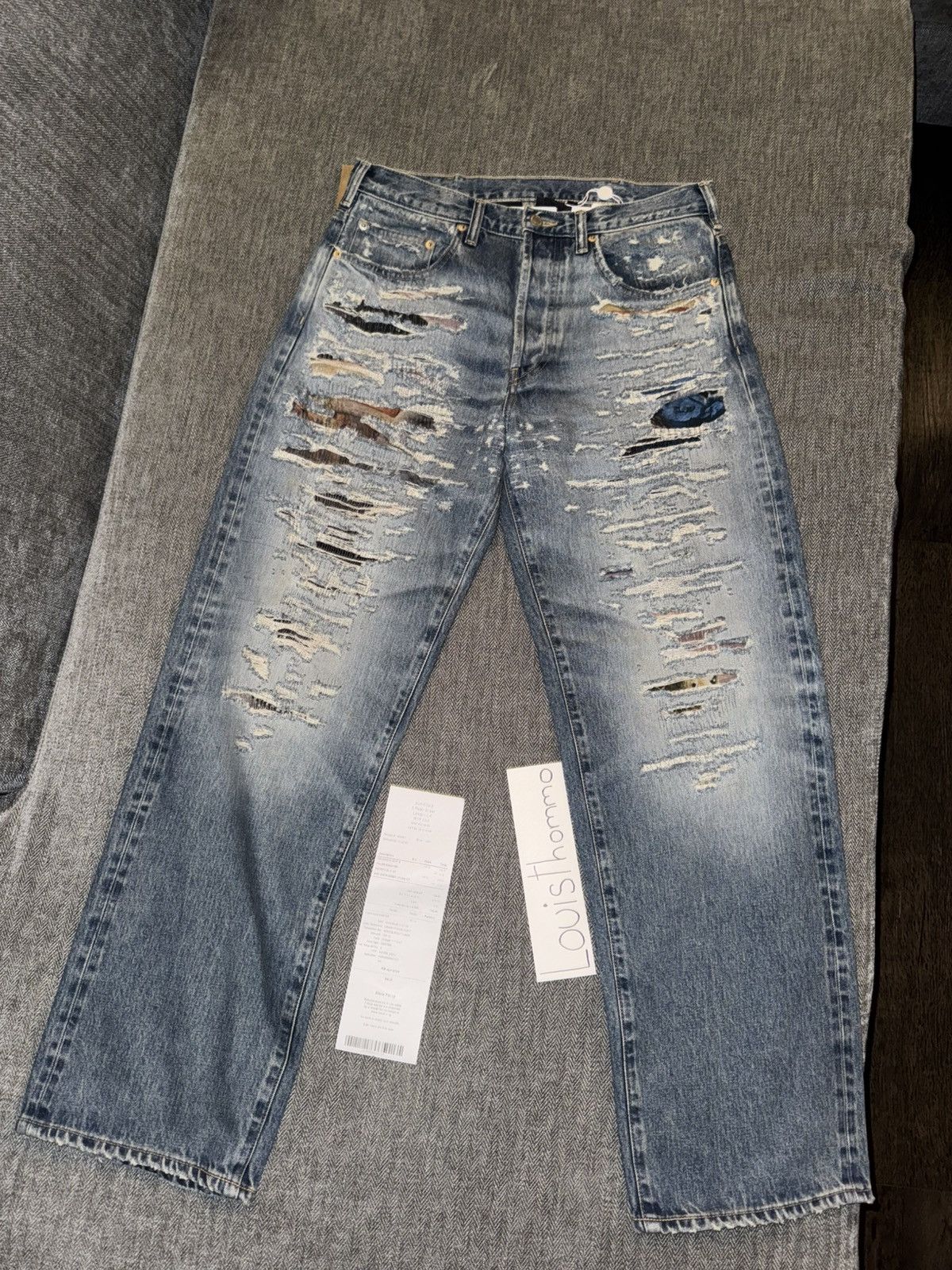 Maison Margiela × Supreme Supreme x MM6 Maison Margiela Distressed Loose Fit jean Size US 30 / EU 46 - 3 Thumbnail