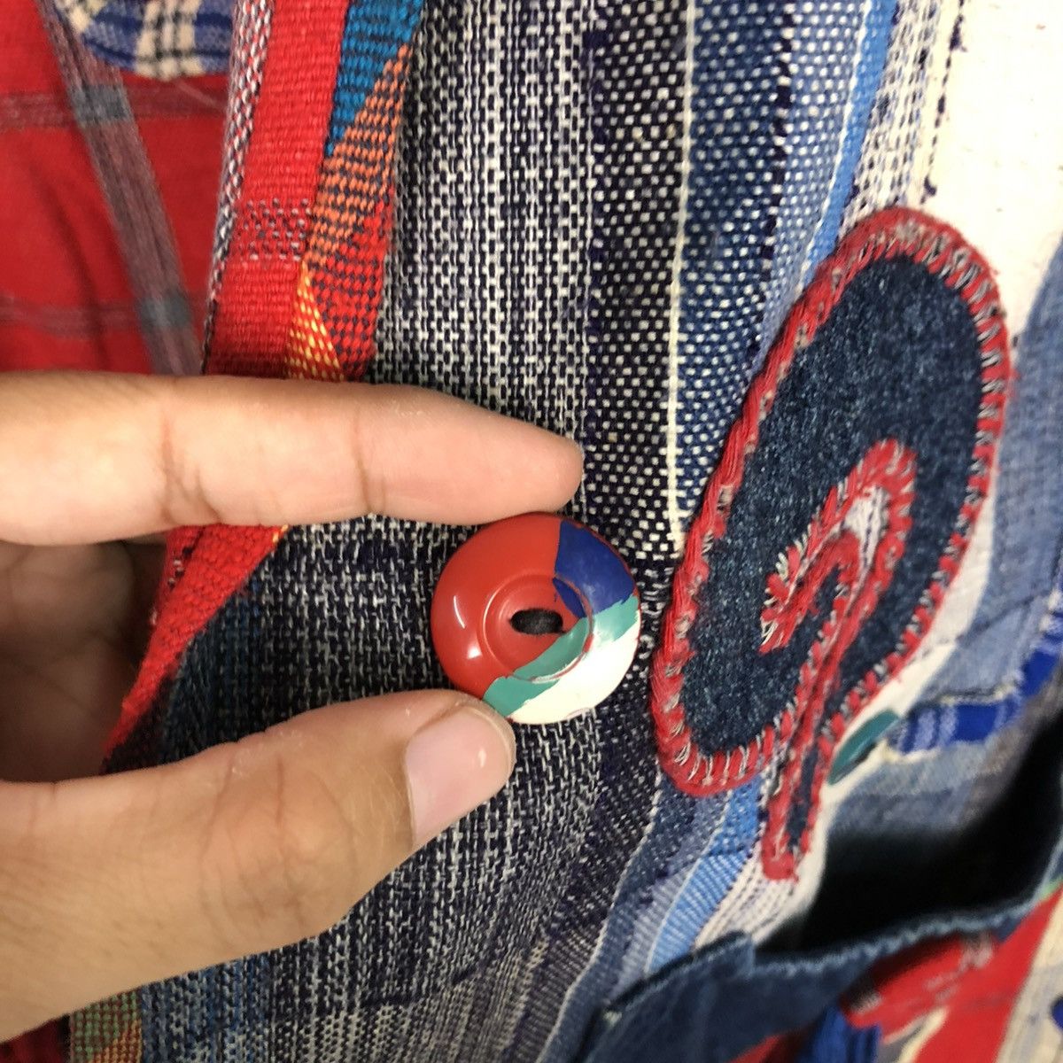 Japanese Brand 🔥VINTAGE HANDMADE DESIGN JACKET PATCHWORK ISSEY MIYAKE Size US M / EU 48-50 / 2 - 17 Thumbnail