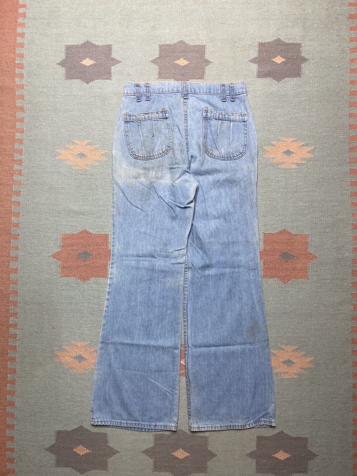Levi's × Vintage 70s Levi’s jeans orange tab flare leg bell bottom fade 28x29 Size 28" / US 6 / IT 42 - 1 Thumbnail