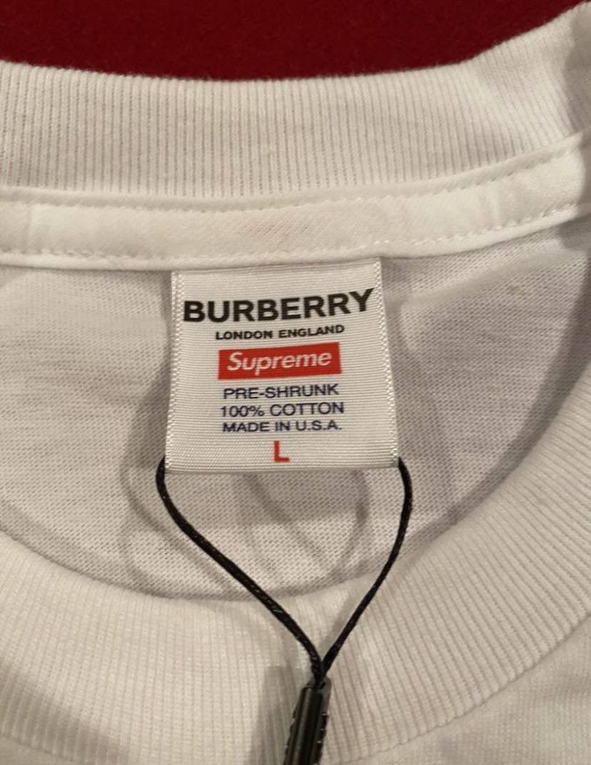 Supreme Supreme Burberry Box Logo Tee Size L | Grailed