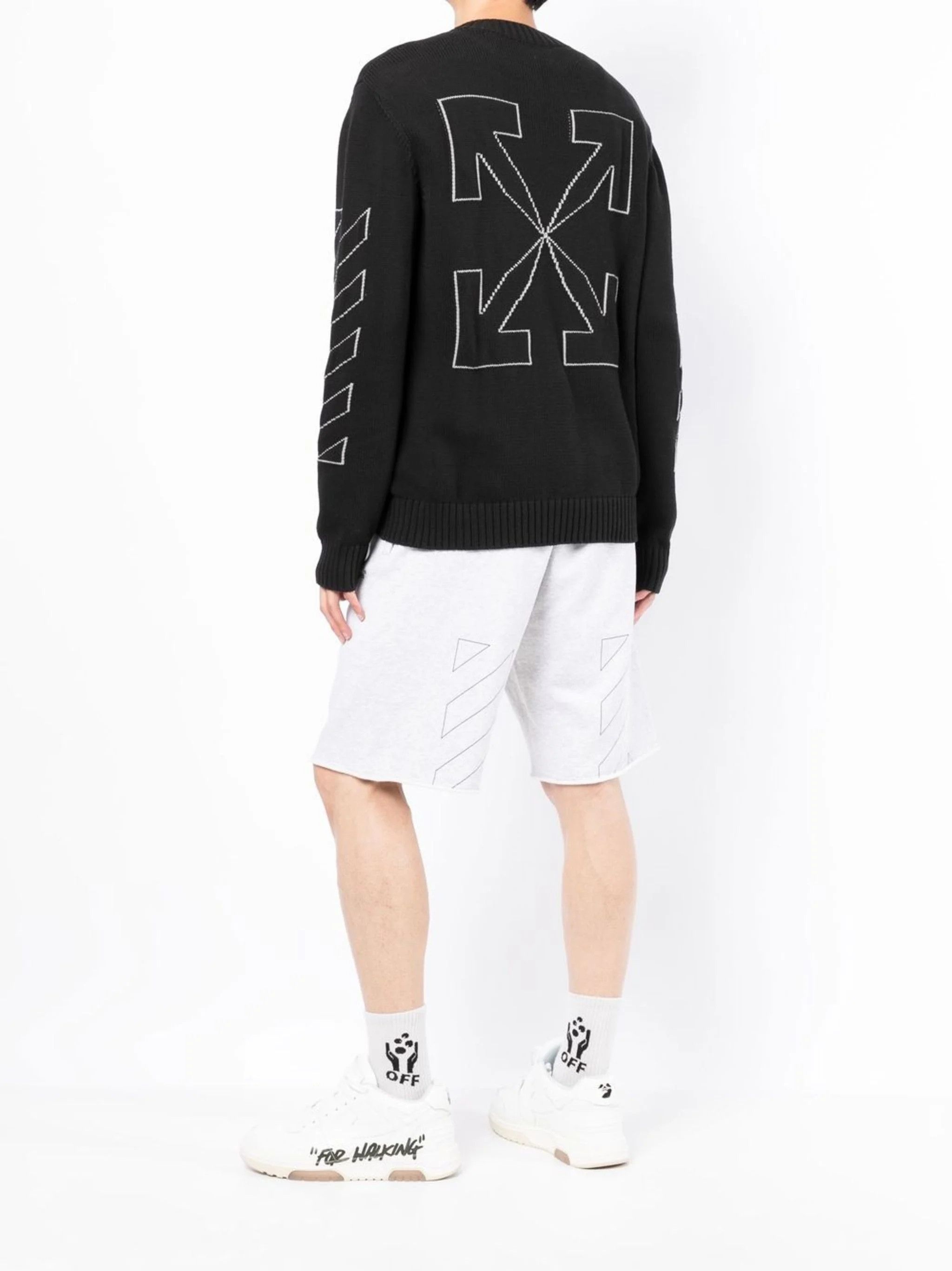 Off-White o1w1db10824 Diag Outline Knit Crewneck in Black Size US S / EU 44-46 / 1 - 2 Thumbnail