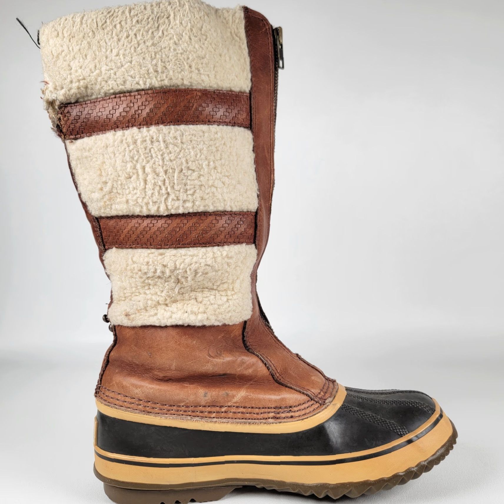 SOREL Sorel NL1586-319 Helen Of Tundra II Boots Womens Brown Leather Winter 9 M EU 40 Casual Mid-Calf Lace Up Round Toe Flat Heel Winter boots Size US 9 / IT 39 - 5 Thumbnail