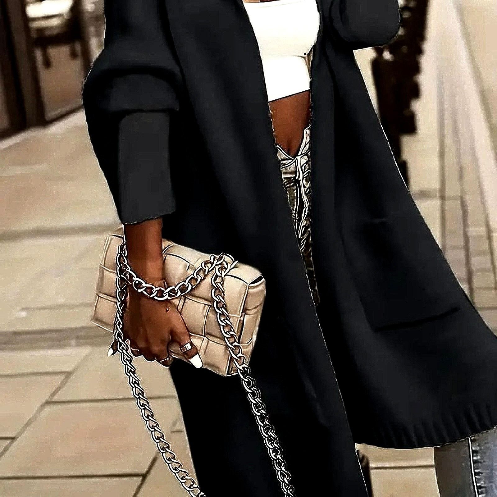 Other "Simply Live" Hooded Knit Cardigan Sweater - Black - size L Size L / US 10 / IT 46 - 5 Thumbnail