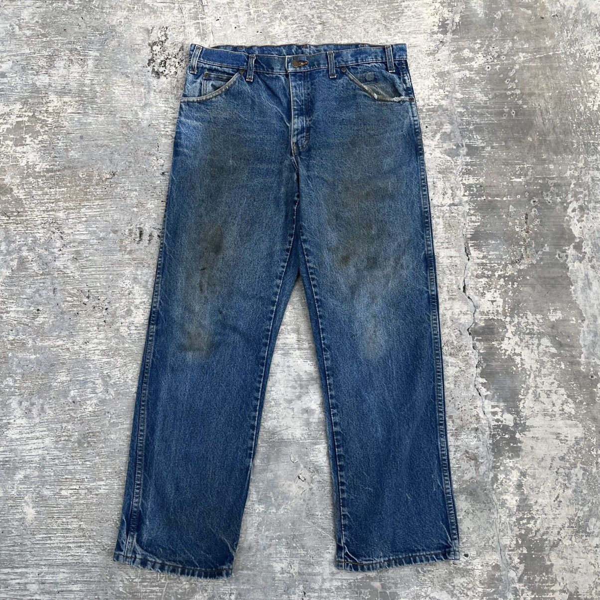Dickies Vintage Dickies Dirty Denim Jeans Regular Fit Size 34x29 Size US 34 / EU 50 - 1 Thumbnail