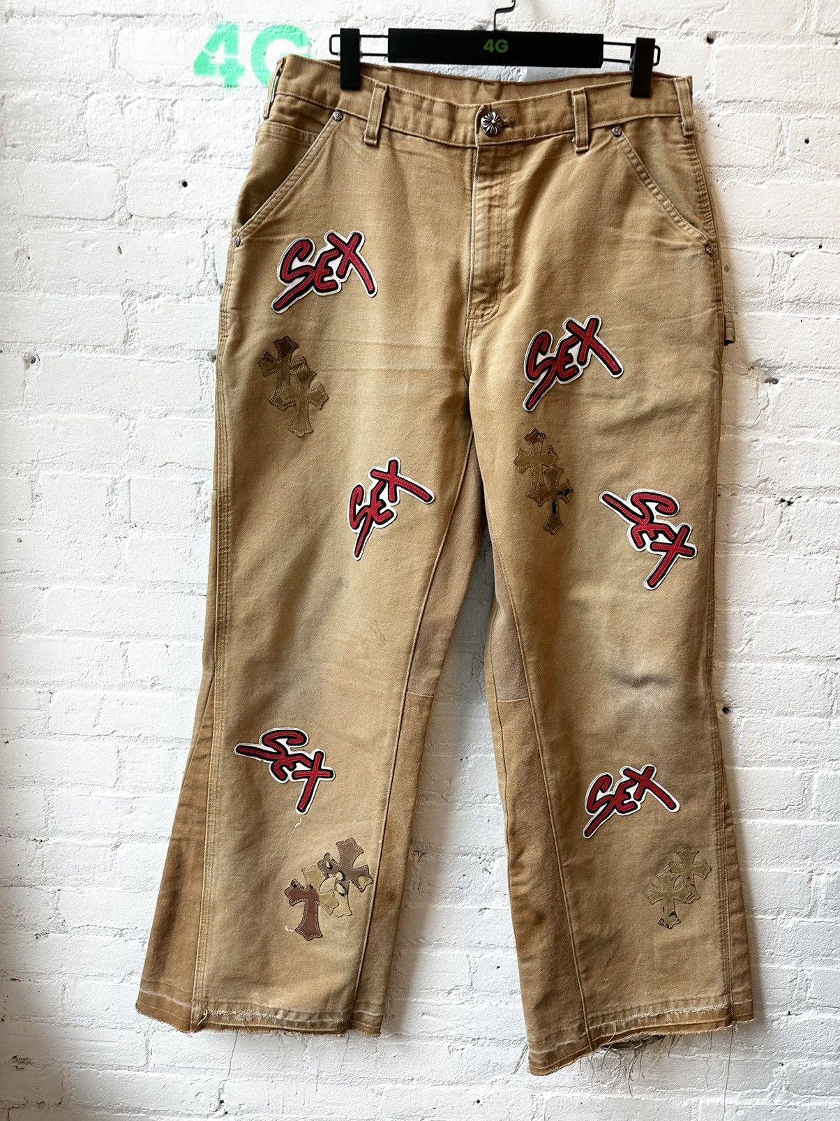 Chrome Hearts CHROME HEARTS CARPENTER CROSS & SEX PATCH JEANS 32 33 34 Size US 32 / EU 48 - 15 Thumbnail
