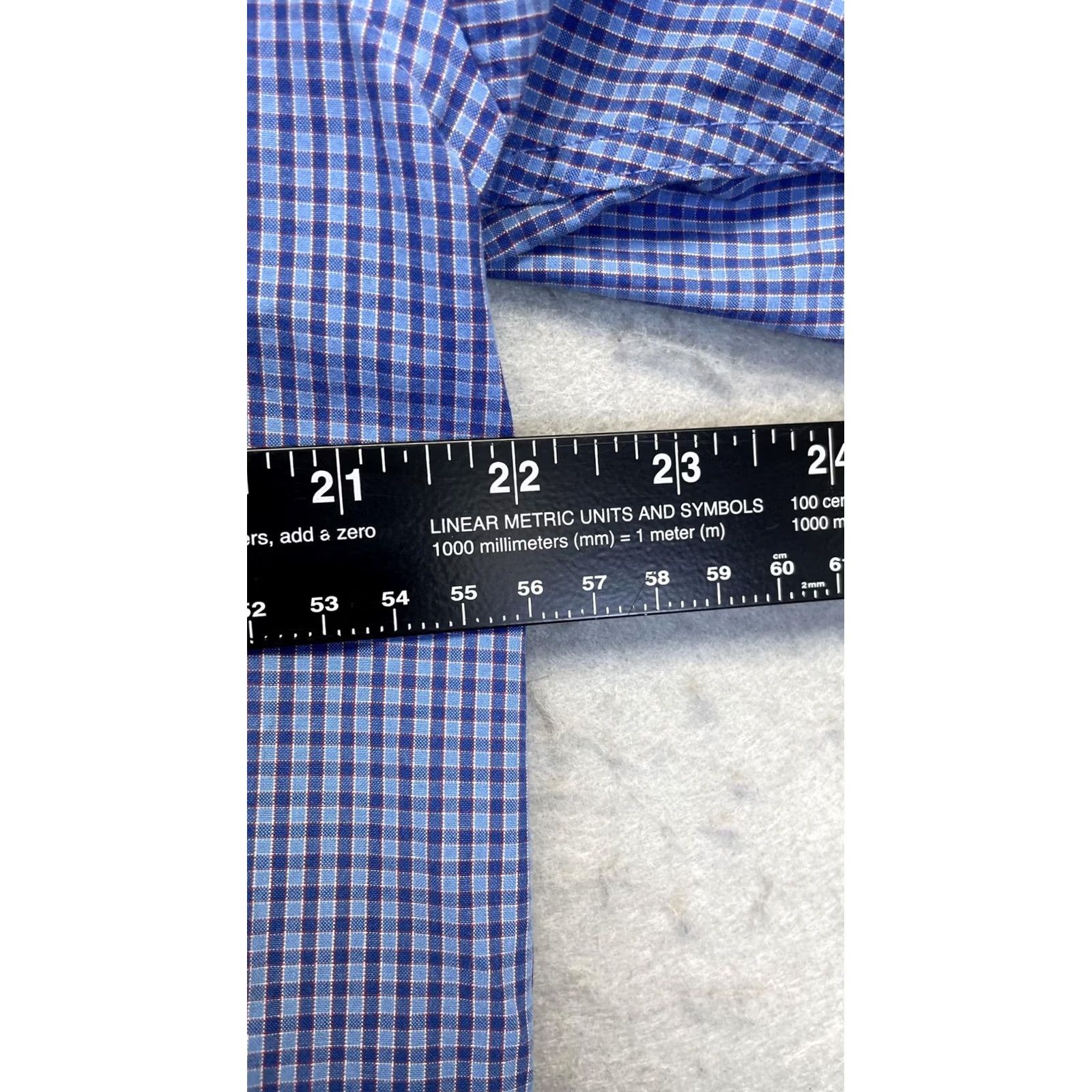 Wrangler Wrangler George Strait Shirt Mens XL Blue Check Short Sleeve Button Up Western with Pockets Embroidered GS Star Size US XL / EU 56 / 4 - 5 Thumbnail