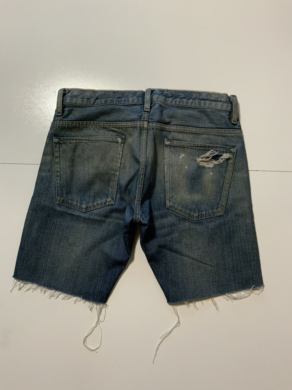 Earnest Sewn Earnest Sewn Redline Selvedge Distressed Denim Jean Shorts Size US 32 / EU 48 - 3 Thumbnail