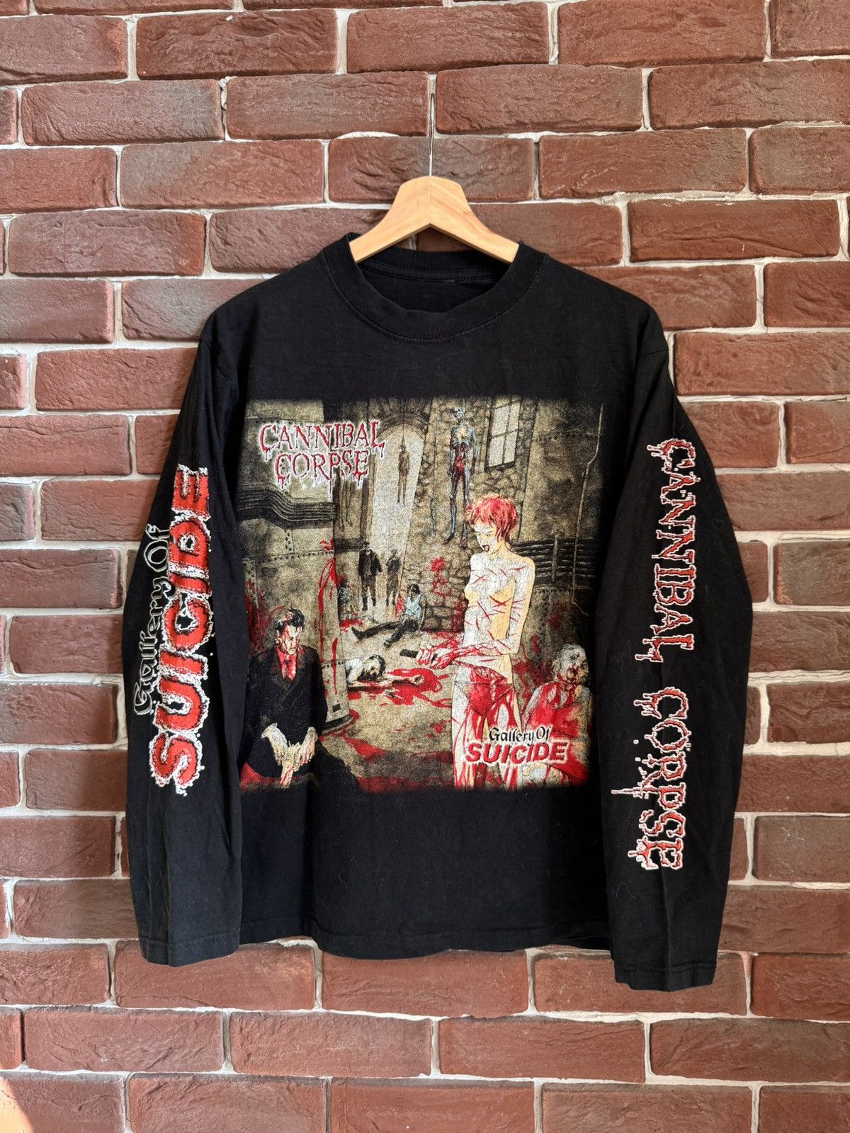 Band Tees Rare 90s Cannibal Corpse Gallery Death Metal Band Tee L Size US M / EU 48-50 / 2 - 1 Thumbnail