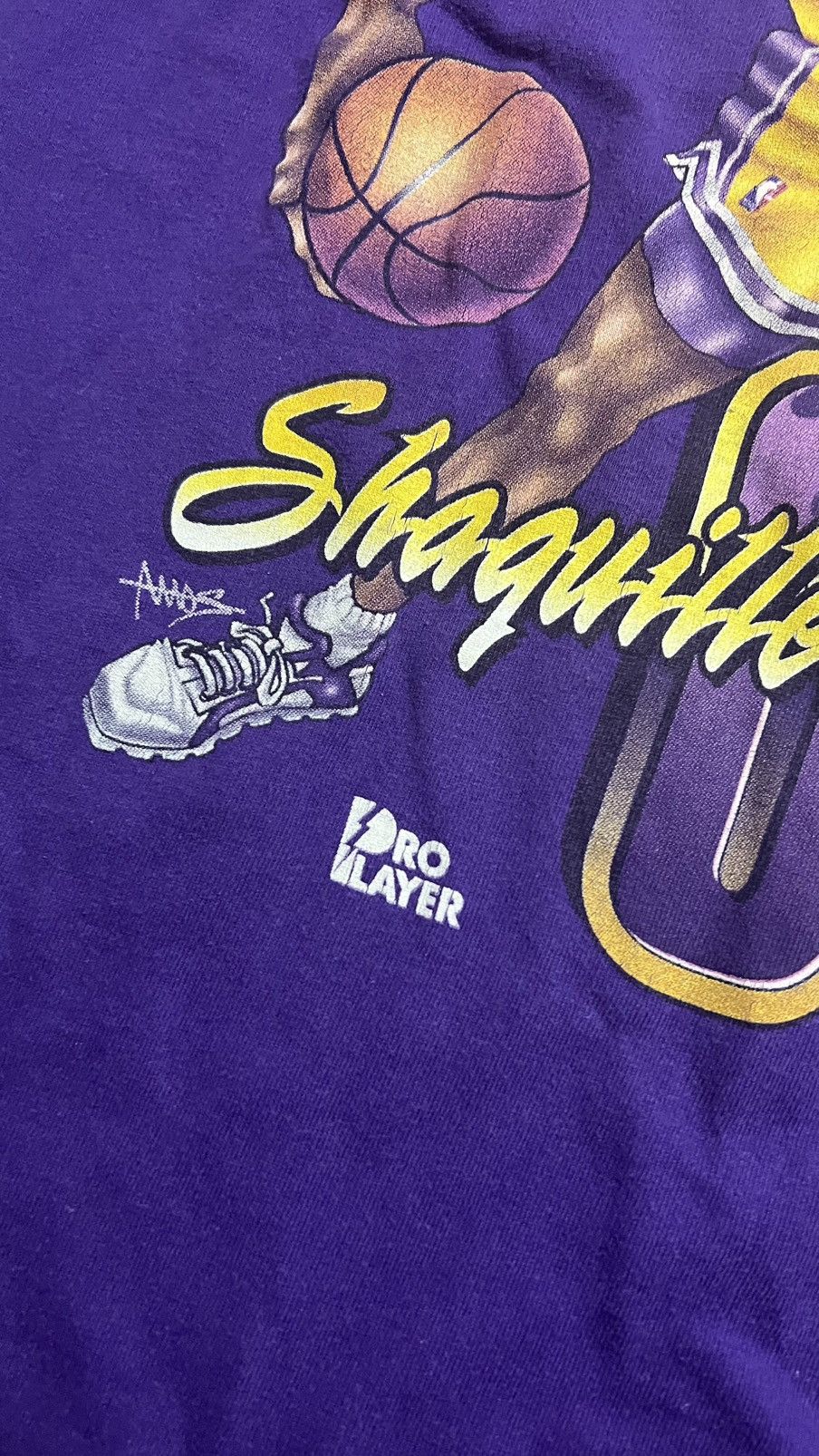 NBA × Pro Player VTG 90’s Los Angeles Lakers Shaquille O’Neal pro player tee Size US L / EU 52-54 / 3 - 5 Thumbnail