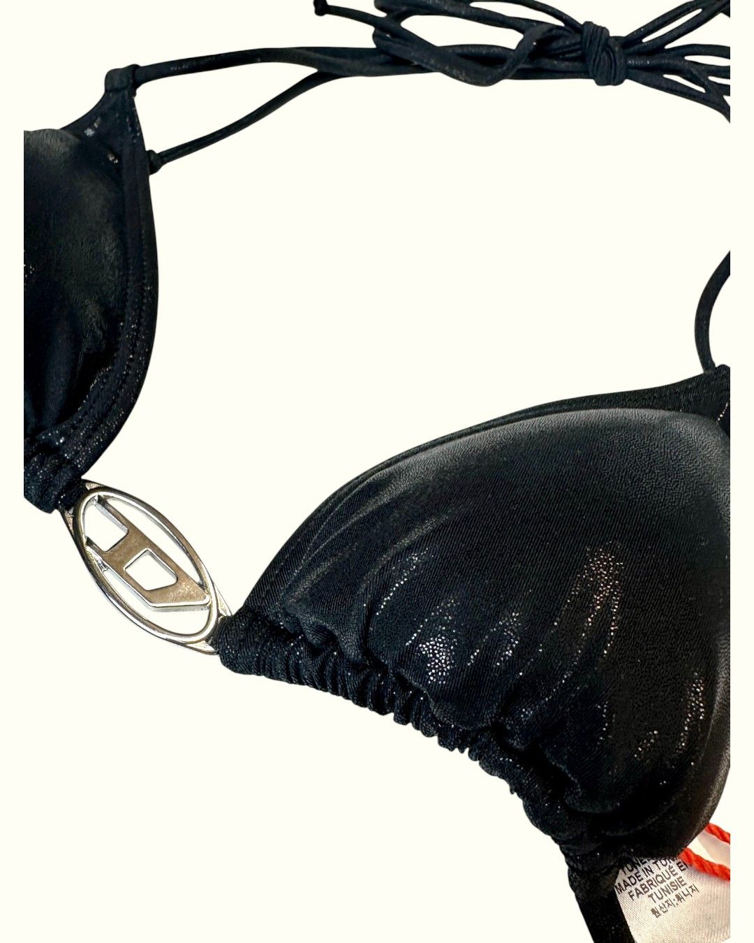Diesel Diesel Y2K metallic Black Bikini Top XXS Silver Logo Size XXS / US 00 / IT 34 - 3 Thumbnail