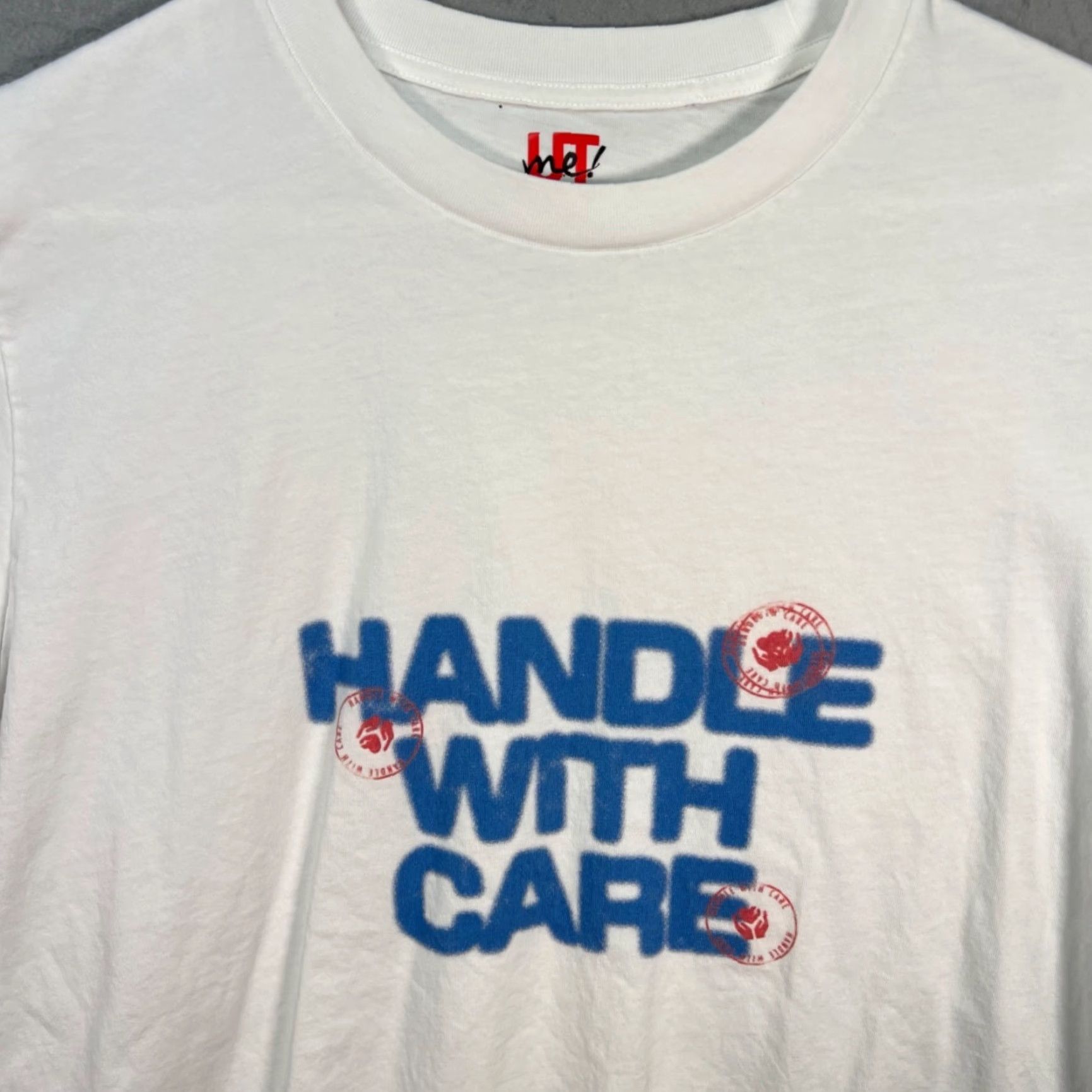 Uniqlo Uniqlo UT Handle With Care Graphic White T-Shirt Mens L 100% Cotton Shirt Summer White Mens Large Size US L / EU 52-54 / 3 - 5 Thumbnail