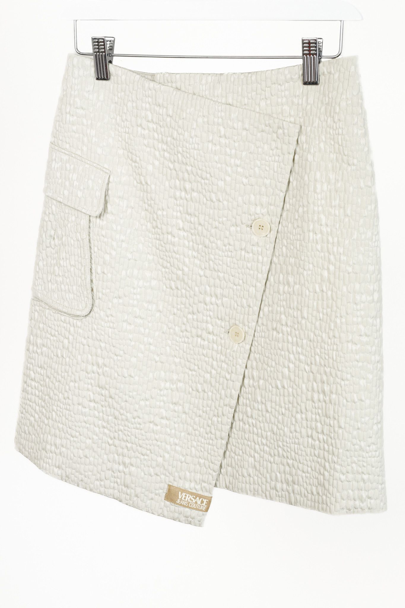 Versace Versace Jeans Couture Quilted Wrap Skirt Size 26" / US 2 / IT 38 - 3 Thumbnail