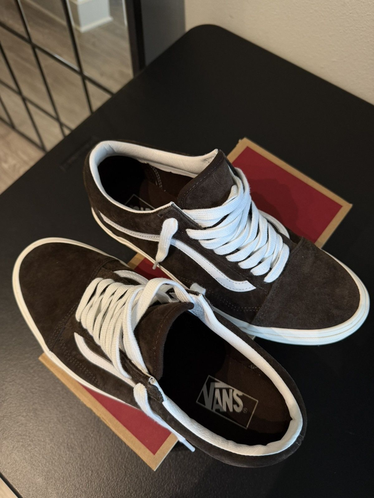 Vans Vans Old Skool Eco Dry Brown Suede and White Shoes Size 10 Size US 10 / EU 43 - 2 Thumbnail