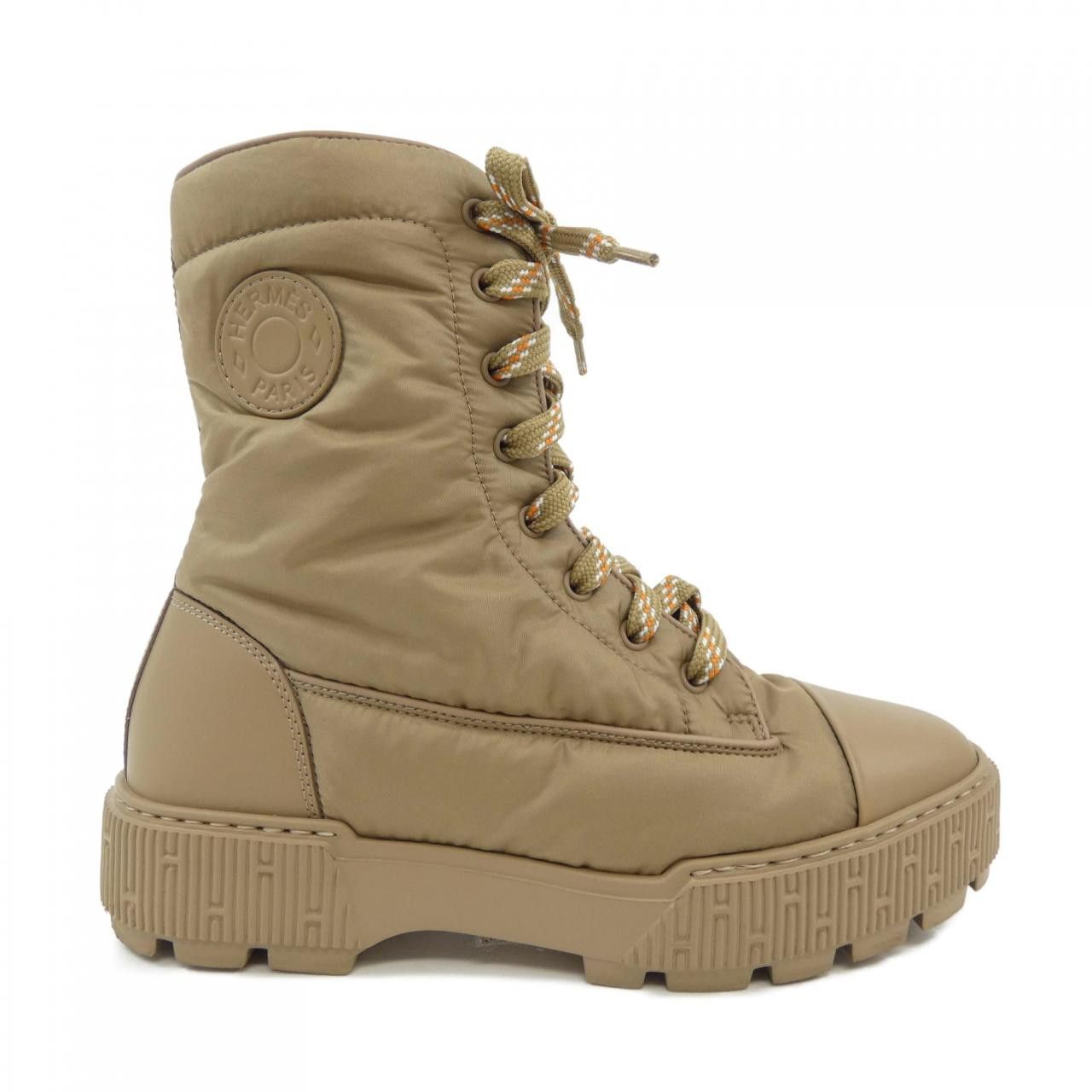 Hermes Hermes Parachute Fabric Calf Boots Leather Shoes DUTY FREE for USA