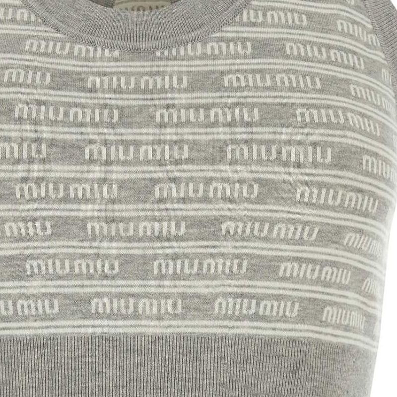 Miu Miu o1B3y1r0426 Tank Top in Grey Size L / US 10 / IT 46 - 6 Thumbnail