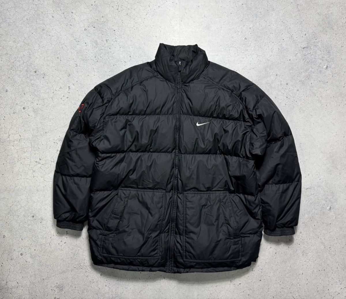 Nike Nike Down Puffer Jacket Black Swoosh Drill Size XL Size US XL / EU 56 / 4 - 1 Thumbnail