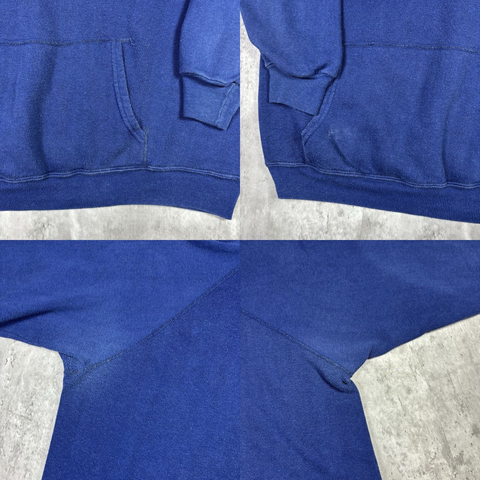 Vintage VINTAGE Navy Blue Blank Pullover Hoodie Raglin Mens M size Hoodie Size US M / EU 48-50 / 2 - 8 Thumbnail