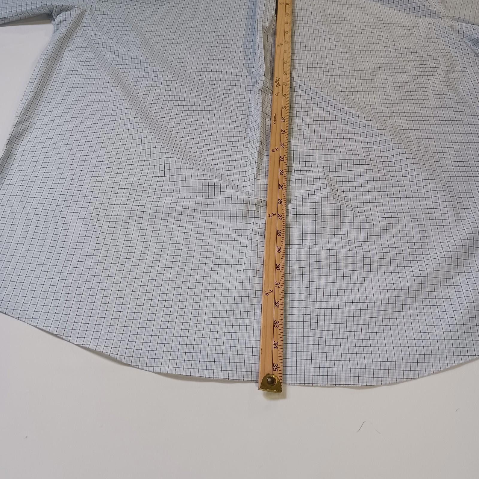 Stafford Stafford RN#93677 Mens White Plaid Shirt Sz Big 19 (36-37) Size US M / EU 48-50 / 2 - 7 Thumbnail