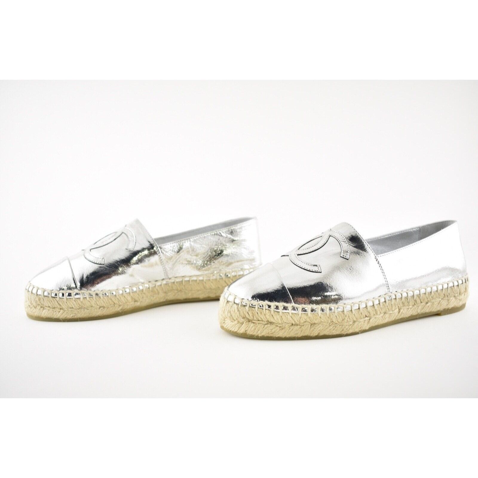 Chanel 19C Laminated Leather Doubl Sole Espadrille Ballet Flat 35 Size US 5 / IT 35 - 10 Thumbnail