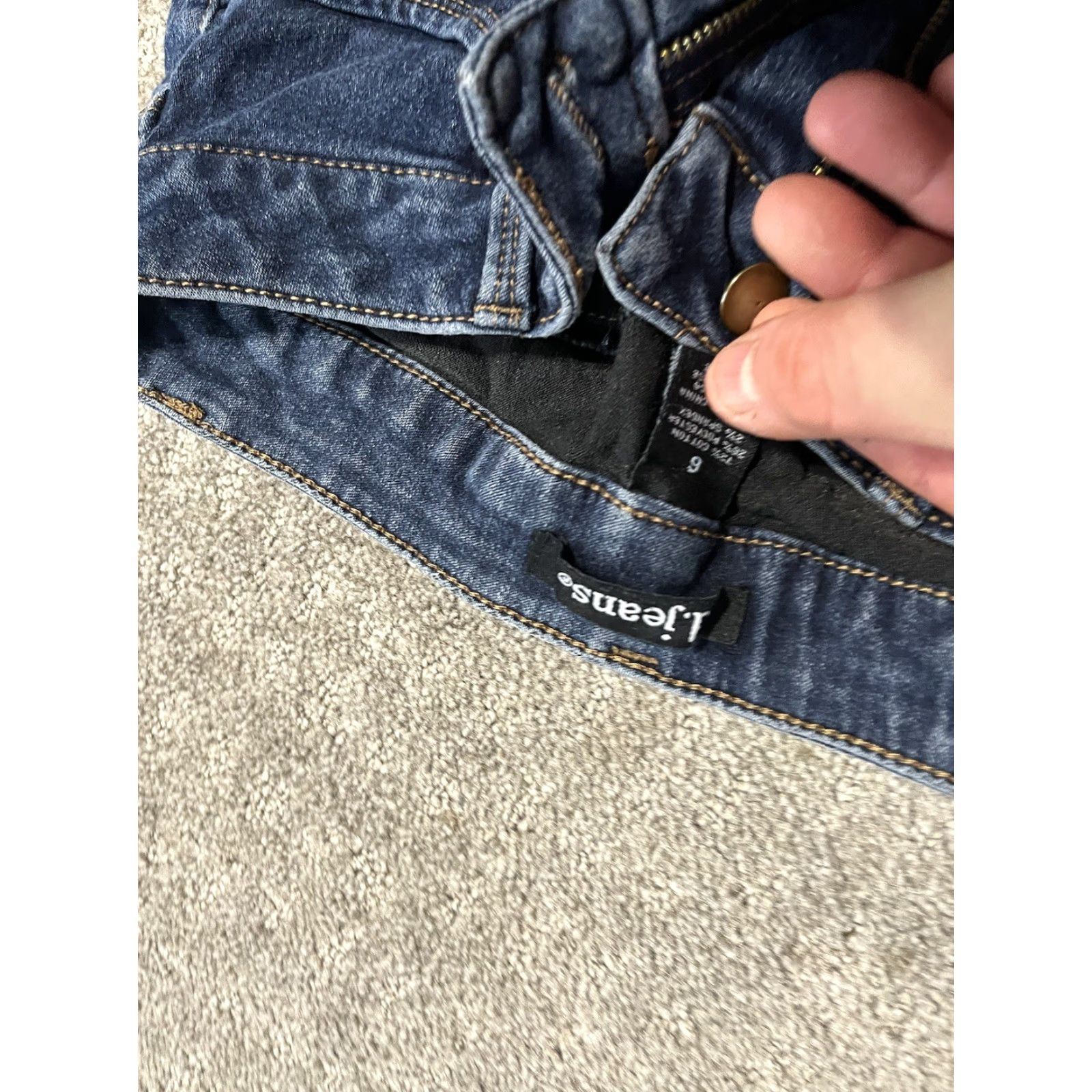 Vintage Womens D Jeans Skinny 6 Mid Rise Stretch Black Cotton Blend Solid Jeans size 6 Womens Size 28" / US 6 / IT 42 - 5 Thumbnail