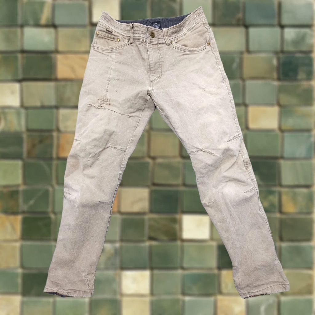 Thrasher Kuhl Rydr Pants Mens 30 x 32 Canvas Distressed Workwear 5-Pocket Denim Beige Color Regular Fit Chaud 90s Theme Mens Size US 30 / EU 46 - 1 Thumbnail