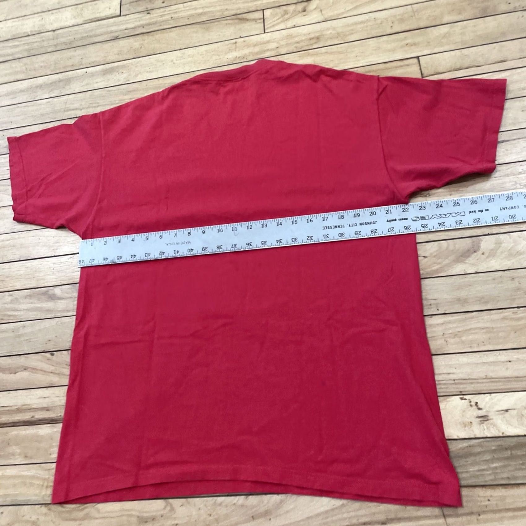Anvil VINTAGE Anvil T Shirt Men XL Red Pocket Crew Tee 1990s Made USA EUC Size US XL / EU 56 / 4 - 7 Thumbnail