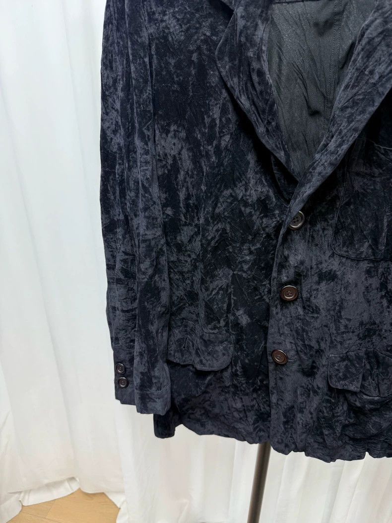 Issey Miyake Issey Miyake Velvet Pleated Blazer-2508 Size US M / EU 48-50 / 2 - 5 Thumbnail