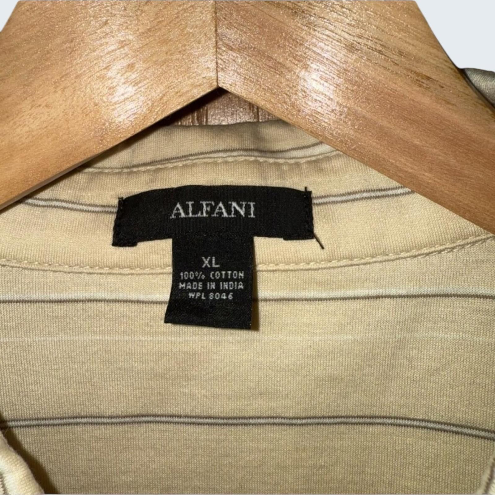 Alfani Alfani Mens XL Pinstripe Button Down 100% Cotton Shirt Size US XL / EU 56 / 4 - 4 Thumbnail