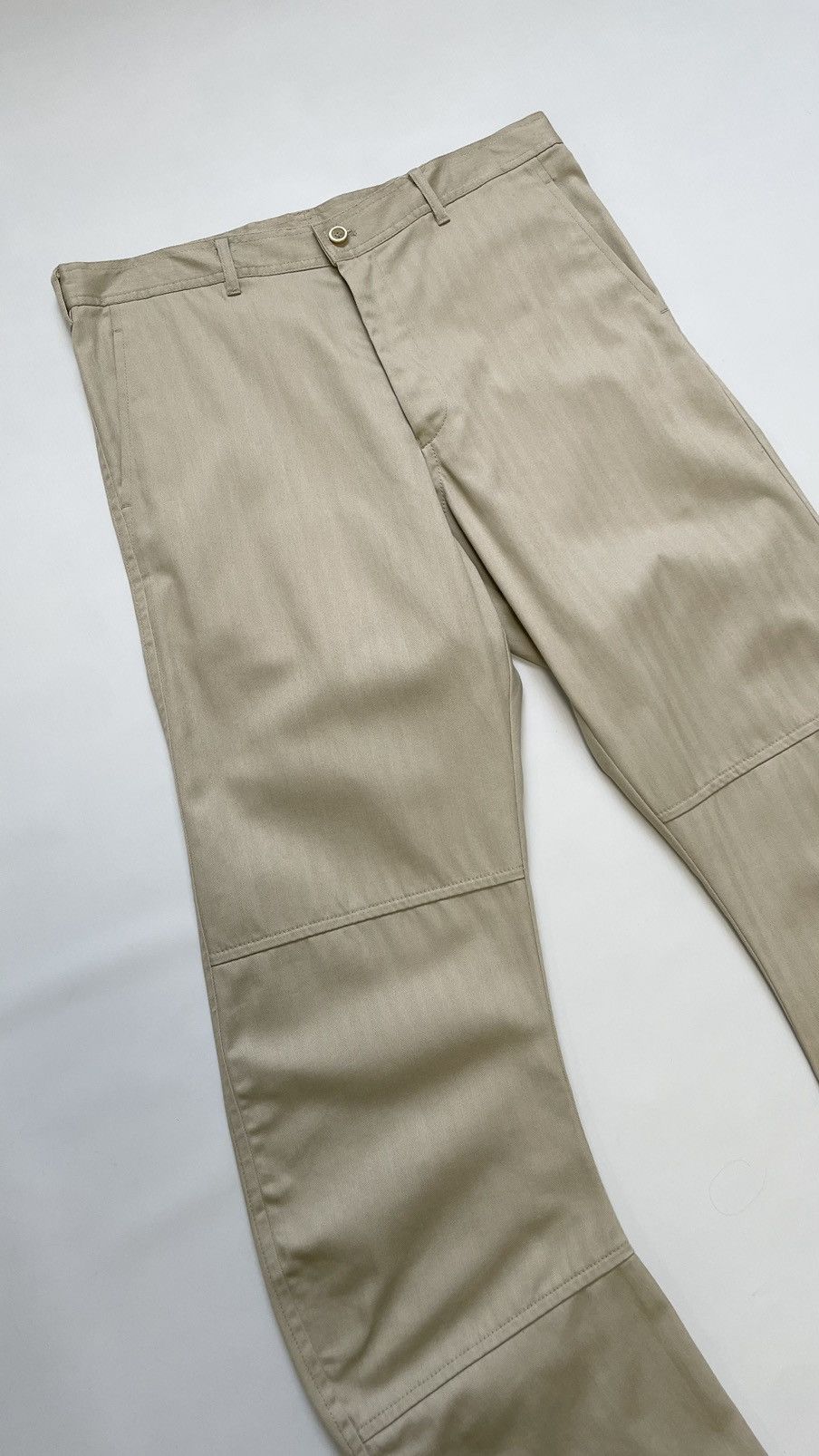 Comme des Garcons Beige ‘Curved Leg’ Utility Trousers Size US 34 / EU 50 - 7 Thumbnail