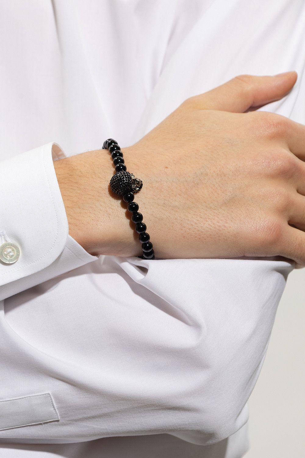 Alexander McQueen ALEXANDER MCQUEEN black Pave crystalized skull bracelet q Size ONE SIZE - 2 Thumbnail