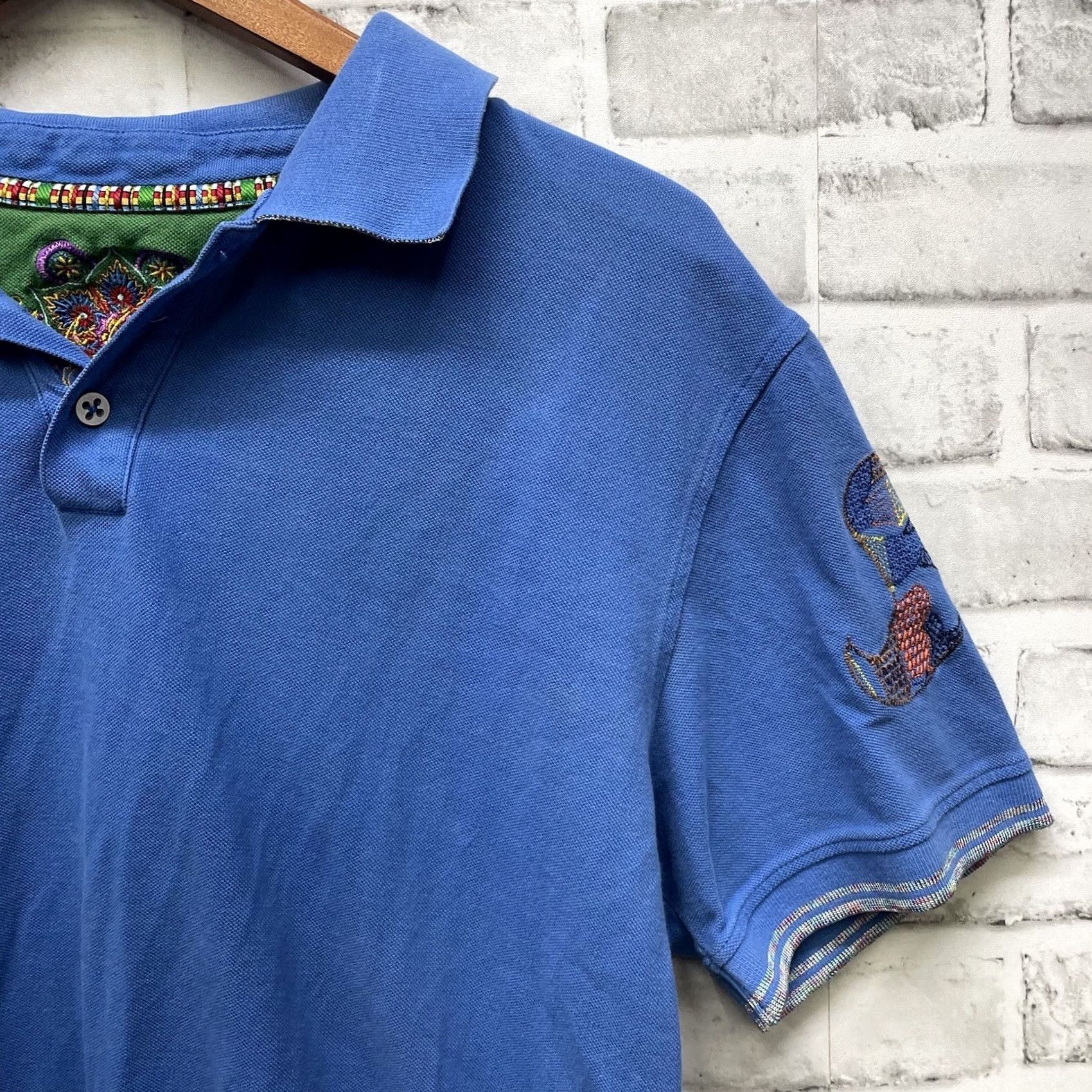Robert Graham Robert Graham blue polo shirt Mens Size L Size US L / EU 52-54 / 3 - 2 Thumbnail