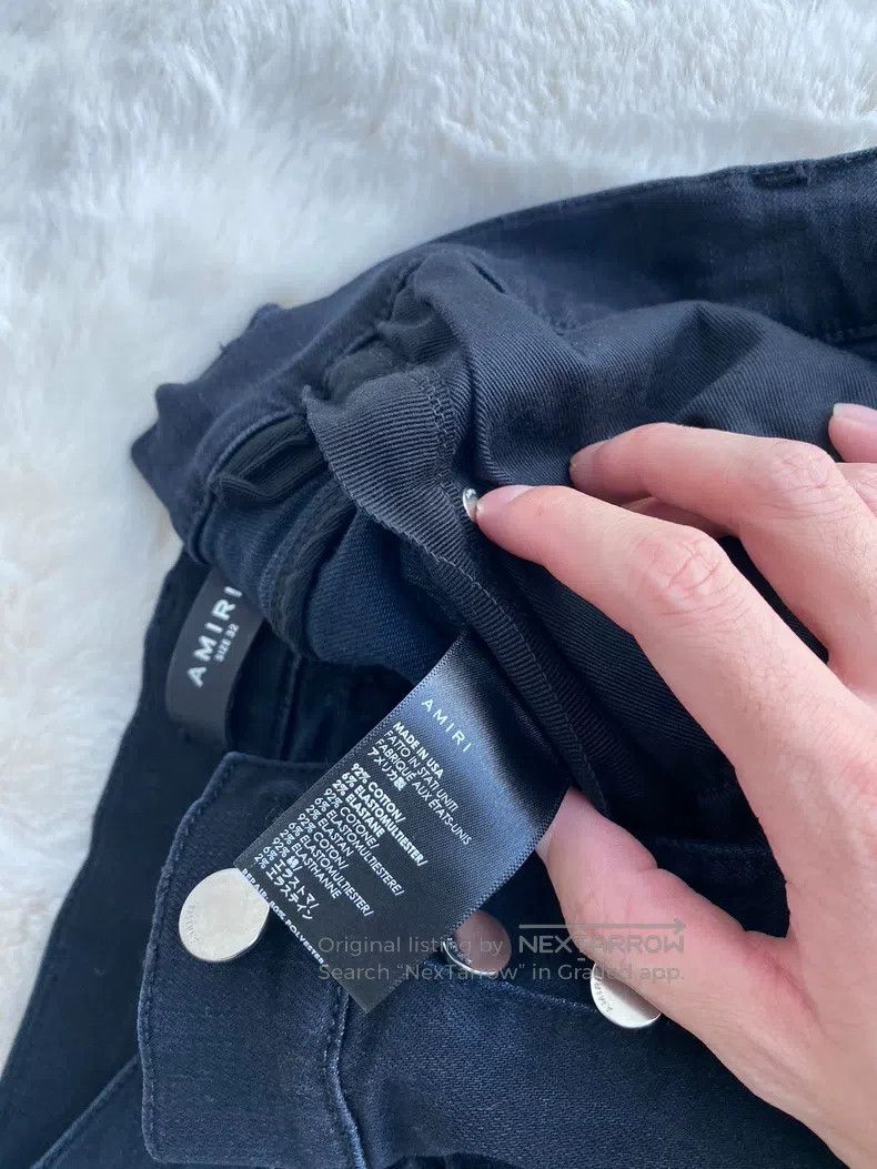 Amiri Amiri Size 32 Washed black camouflage patchwork MX1 jeans Size US 32 / EU 48 - 5 Thumbnail