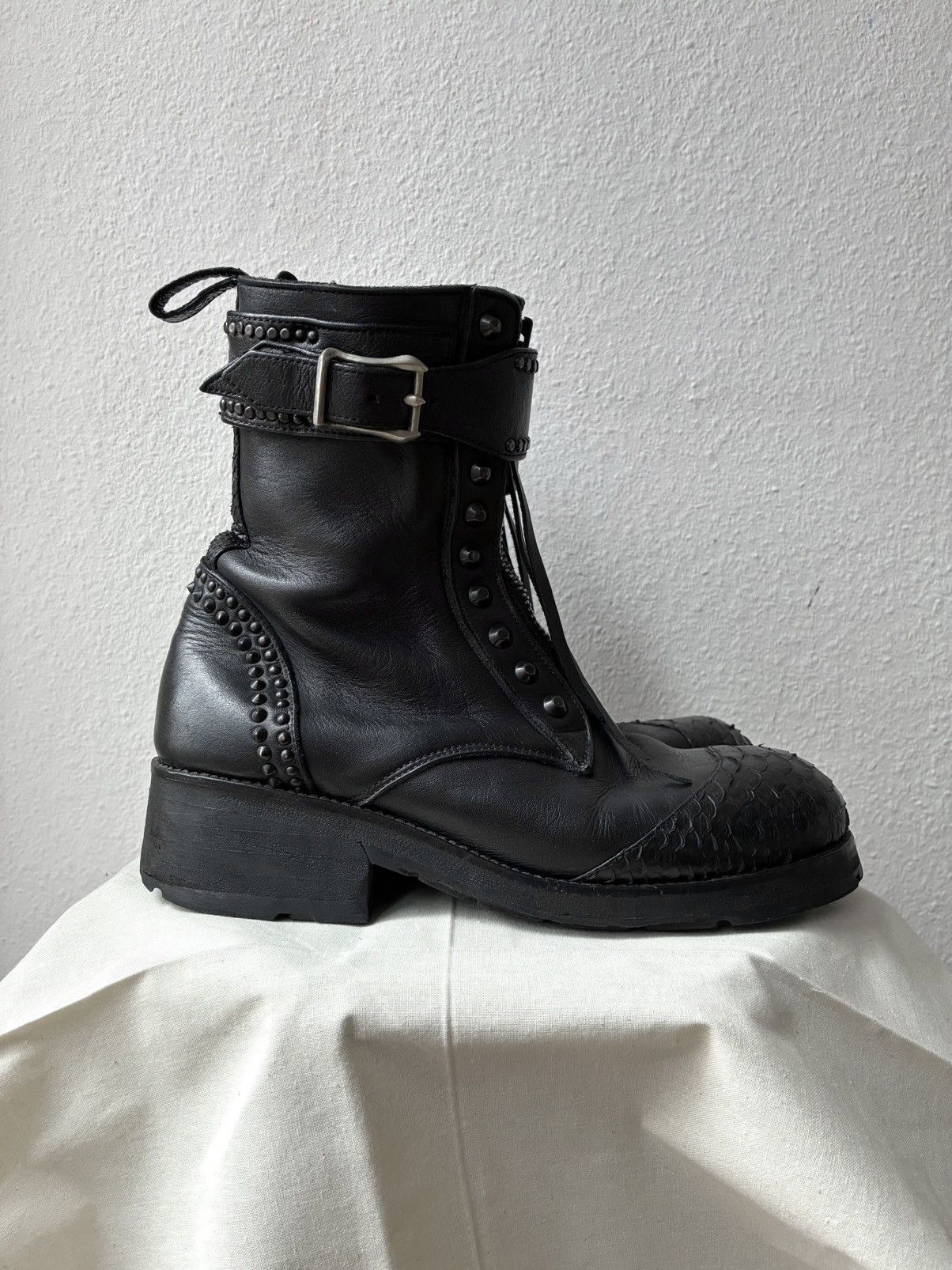 KMRii KMRii Front Zip Studded Combat Boots Size US 8.5 / EU 41-42 - 2 Thumbnail
