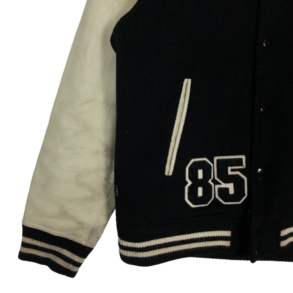 Japanese Brand 🔥90s Vintage Varsity Jacket Tommy Hilfiger Leather Handling Size US L / EU 52-54 / 3 - 3 Thumbnail