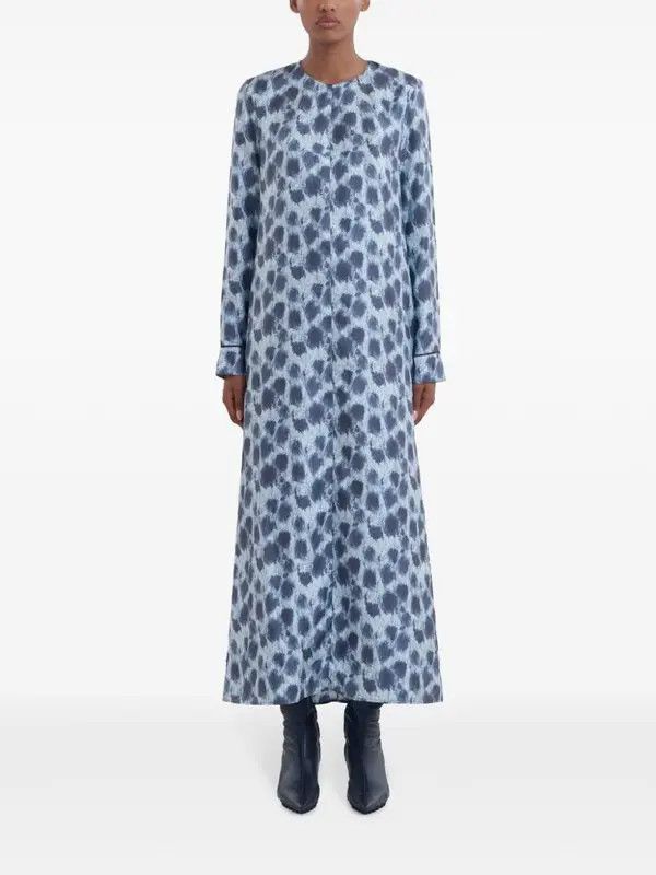 Marni o1w1db11125 All-Over-Print Dress in Blue Size L / US 10 / IT 46 - 2 Thumbnail
