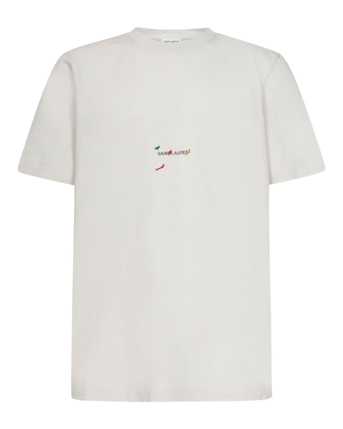 image of Saint Laurent Paris 686186Y36Qp8520 Rive Gauche T-Shirt in White, Men's (Size XL)