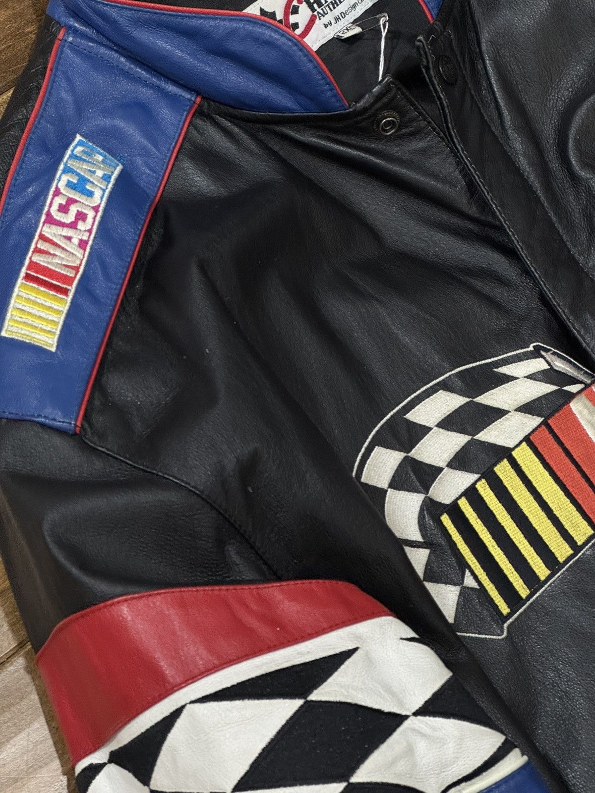 Chase Authentics Chase Authentics NASCAR Leather Jacket Embroidered Logo 1999 Size US XL / EU 56 / 4 - 12 Thumbnail