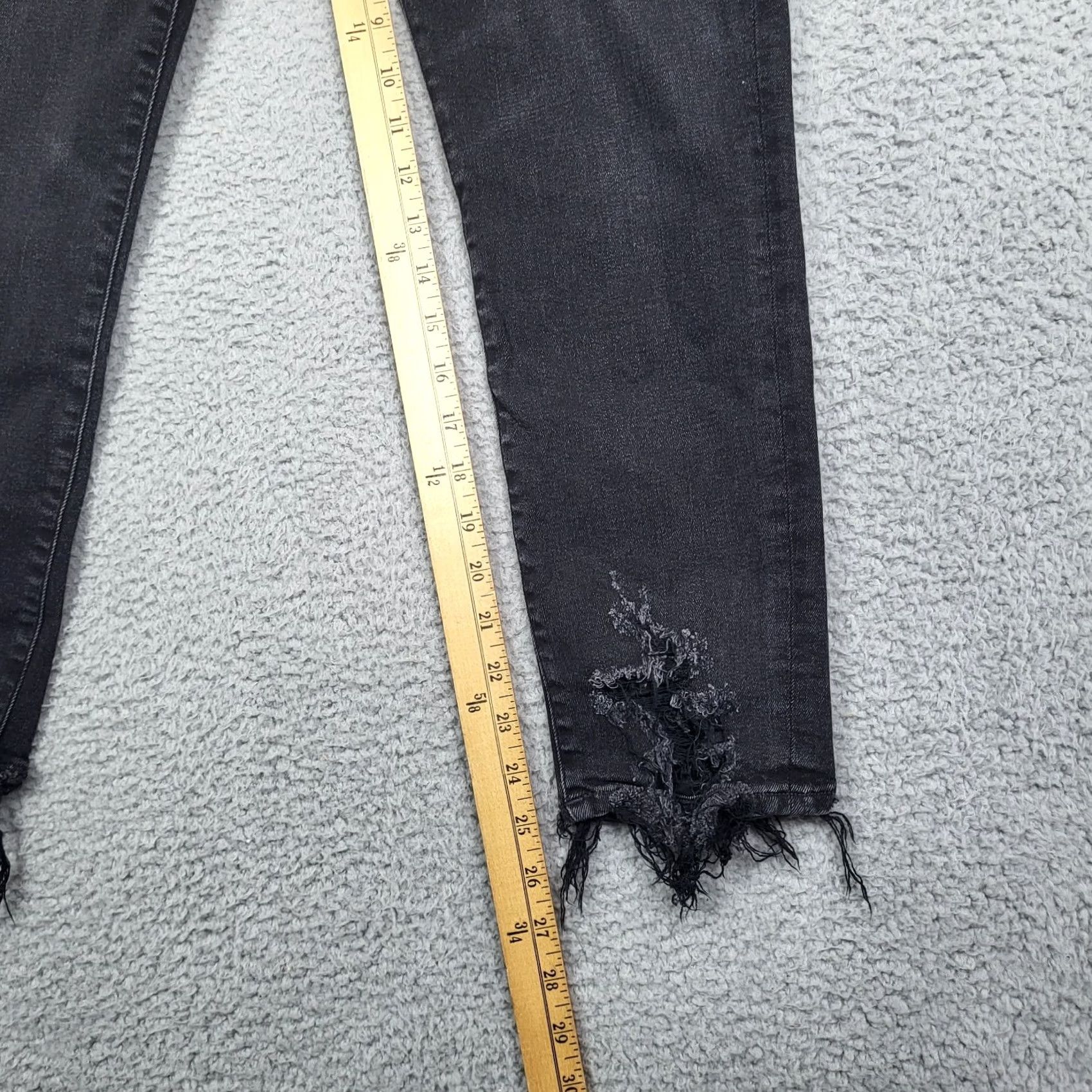 Agolde AGOLDE Sophie Mid rise Jeans Women's Black Stretch Size 31 Denim Regular Fit jeans 31 Black Womens Size 24" / US 00 / IT 34 - 6 Thumbnail