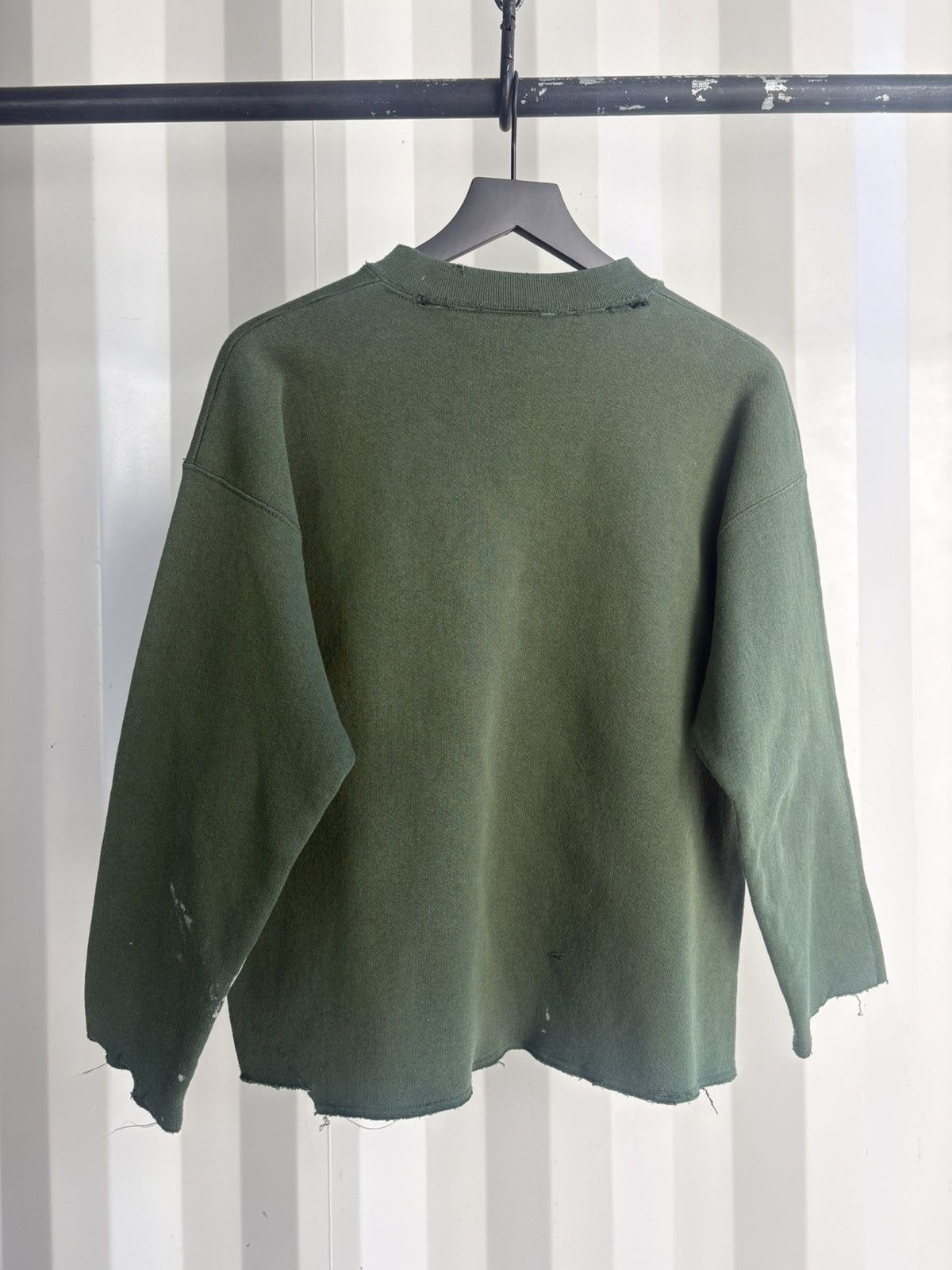 Vintage Thrashed Cutoff Boxy Distressed Faded Sweater Grunge Band Size US L / EU 52-54 / 3 - 3 Thumbnail