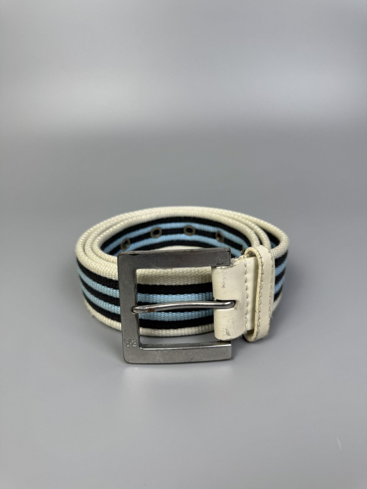 Adidas × Y's Adidas x Yohji Yamamoto - 2006 Blue and Black Stripes Belt Size ONE SIZE - 2 Thumbnail