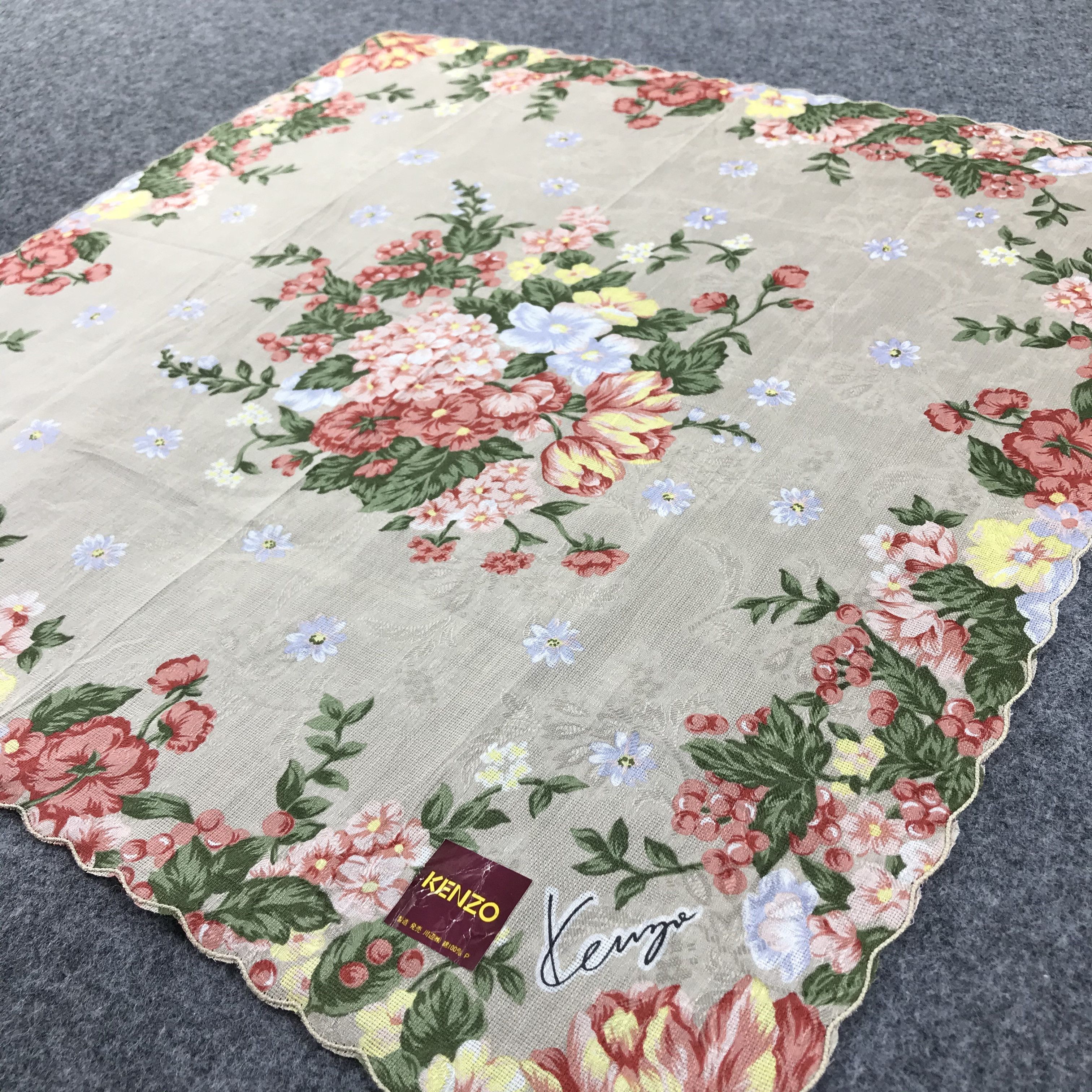 Kenzo Kenzo Floral Handkerchief Neckerchief Bandana H371 Size ONE SIZE - 6 Thumbnail