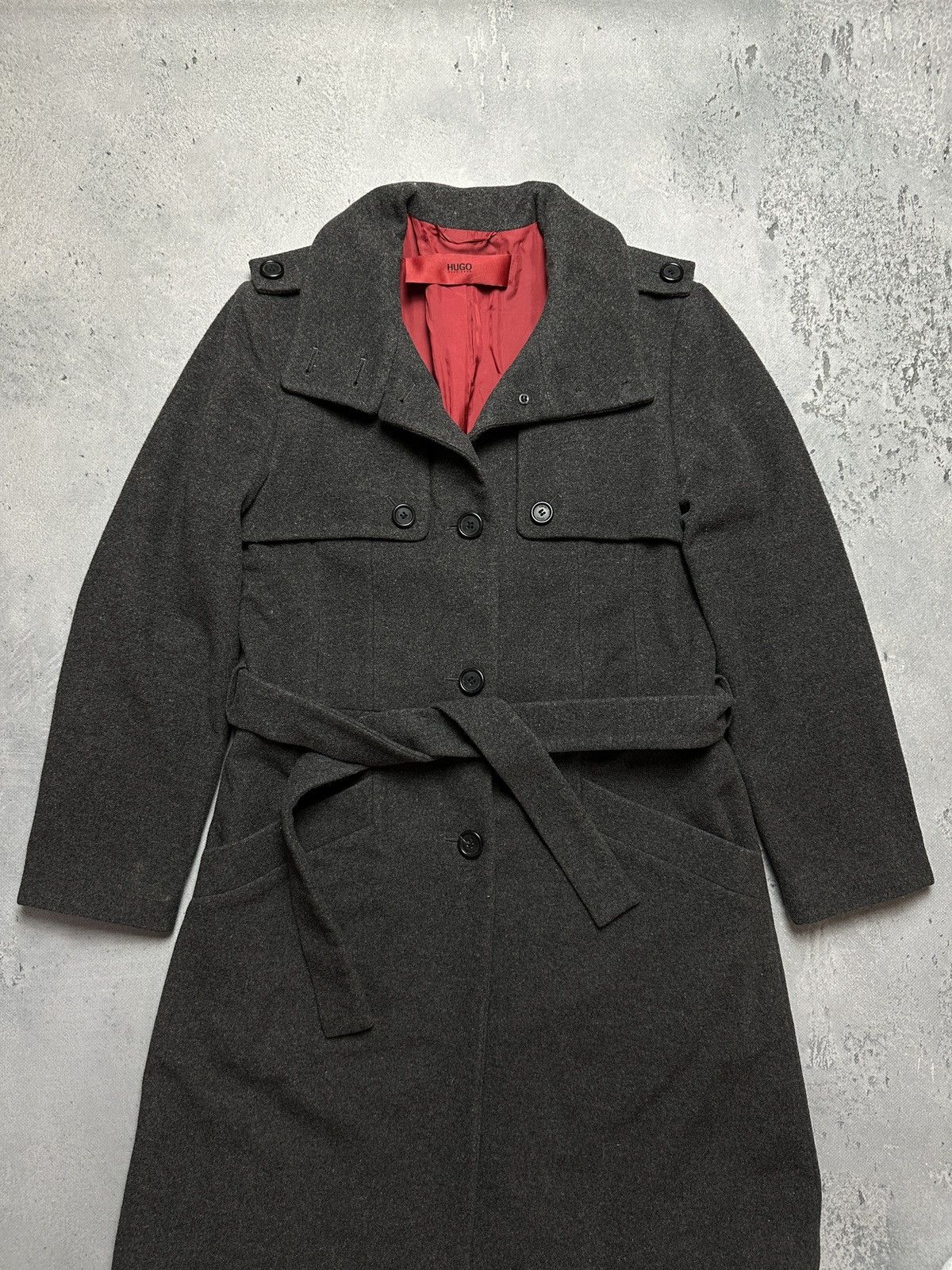 Hugo Boss Boss Hugo Boss Wool Vintage Long Belted Trench Coat Madleen Size M / US 6-8 / IT 42-44 - 8 Thumbnail