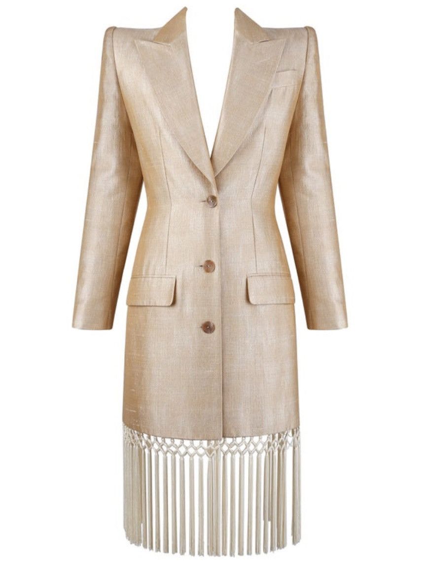Alexander McQueen S/S 98 Givenchy by McQueen Silk Coat with Tassel Size M / US 6-8 / IT 42-44 - 19 Thumbnail