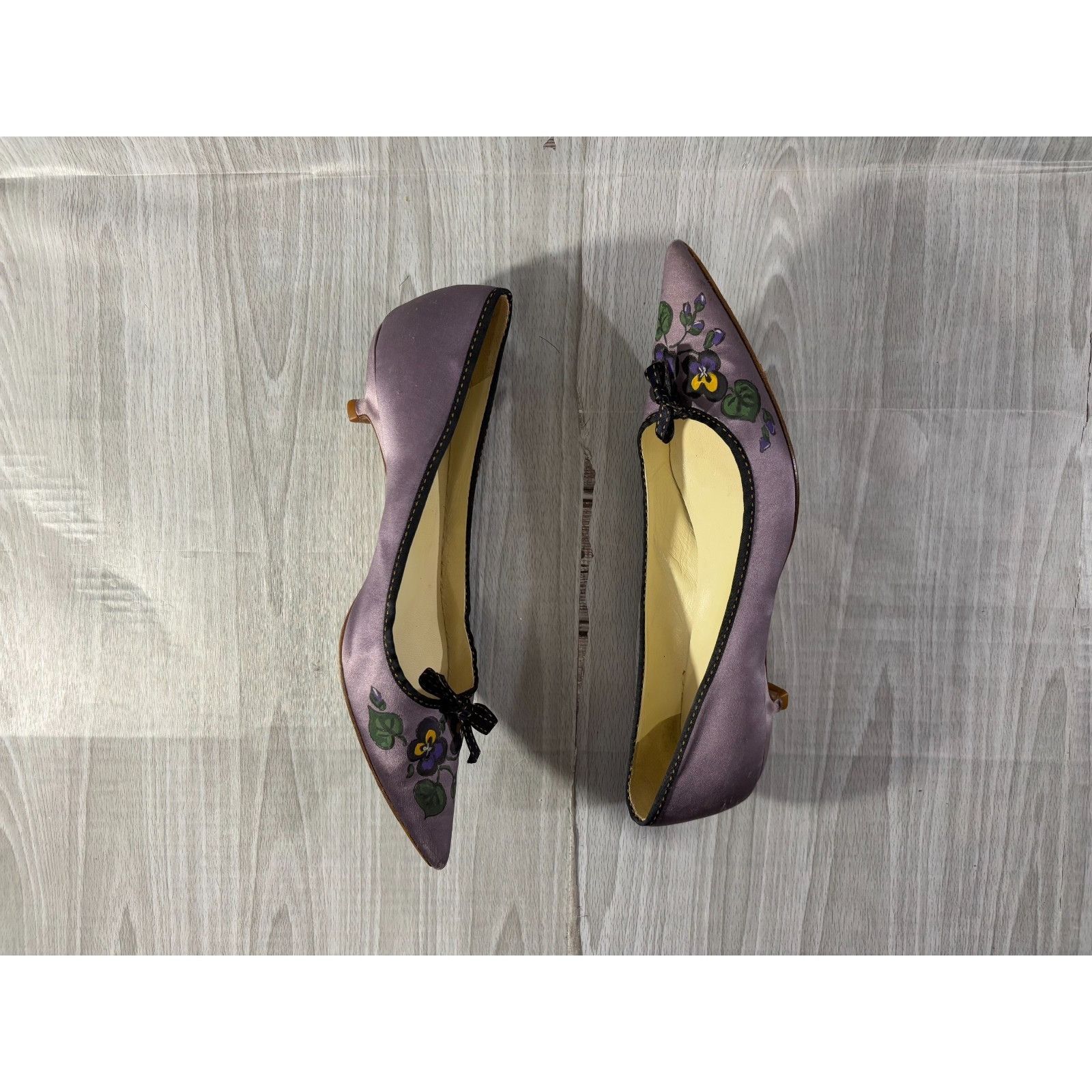 Miu Miu Miu Miu Satin hand painted Kitten Heel size 40 EU 10 US colo Size US 10 / IT 40 - 6 Thumbnail