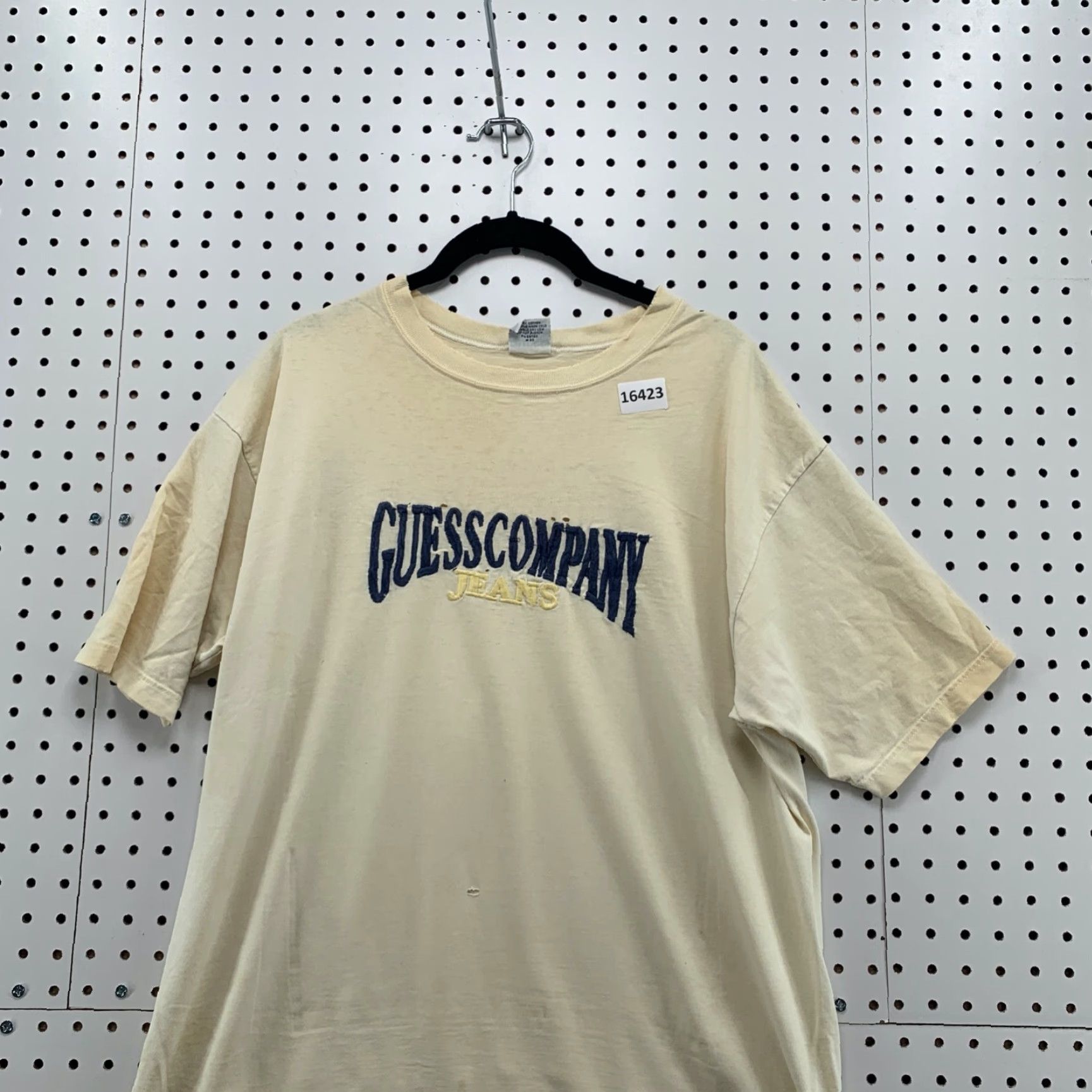Guess VINTAGE GUESS Jeans Shirt Adult Medium White Distressed 90s USA Mens Size US M / EU 48-50 / 2 - 5 Thumbnail