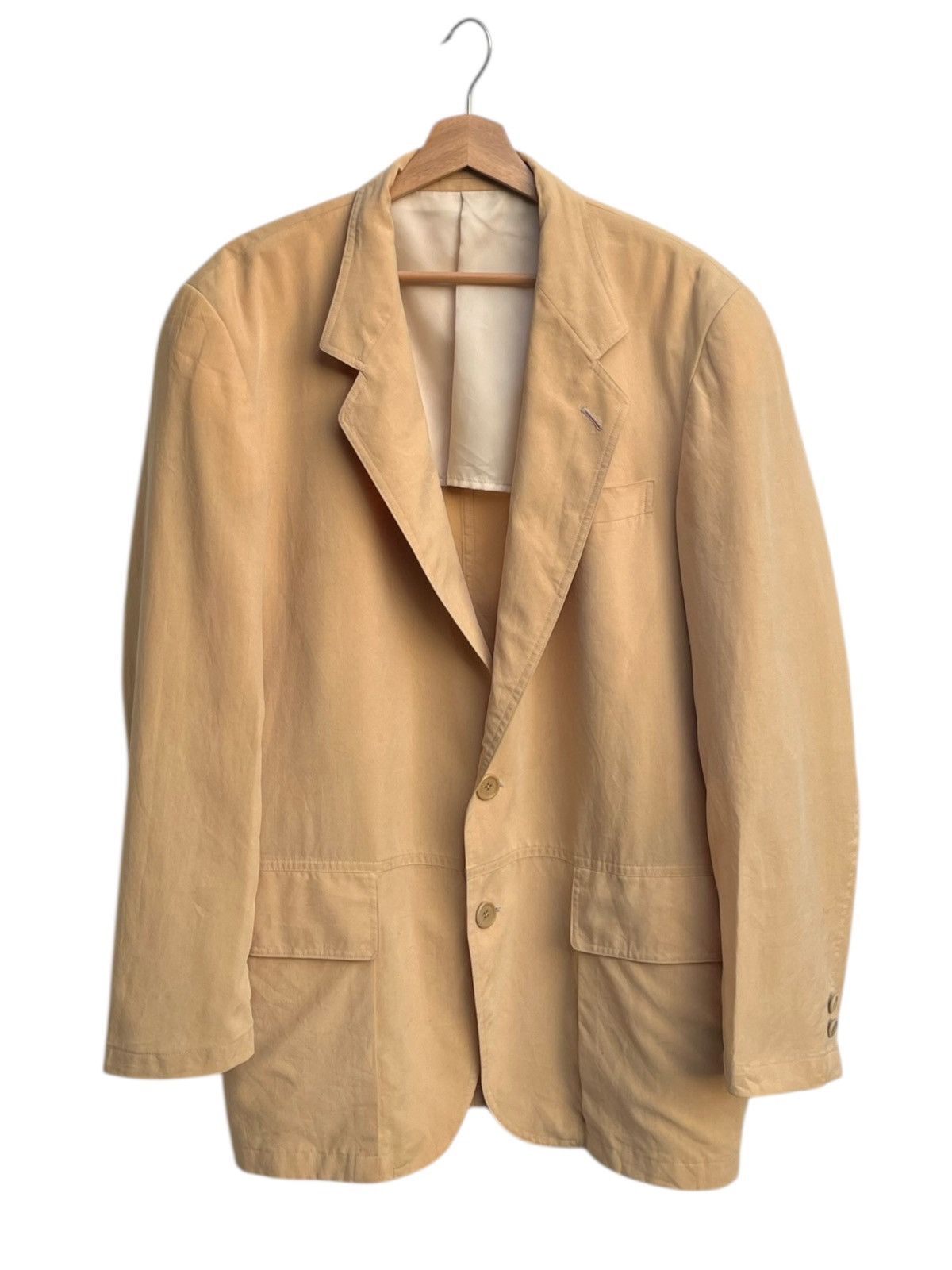 Krizia Uomo Vintage Krizia Tencel Tailored Jacket Size US M / EU 48-50 / 2 - 1 Thumbnail